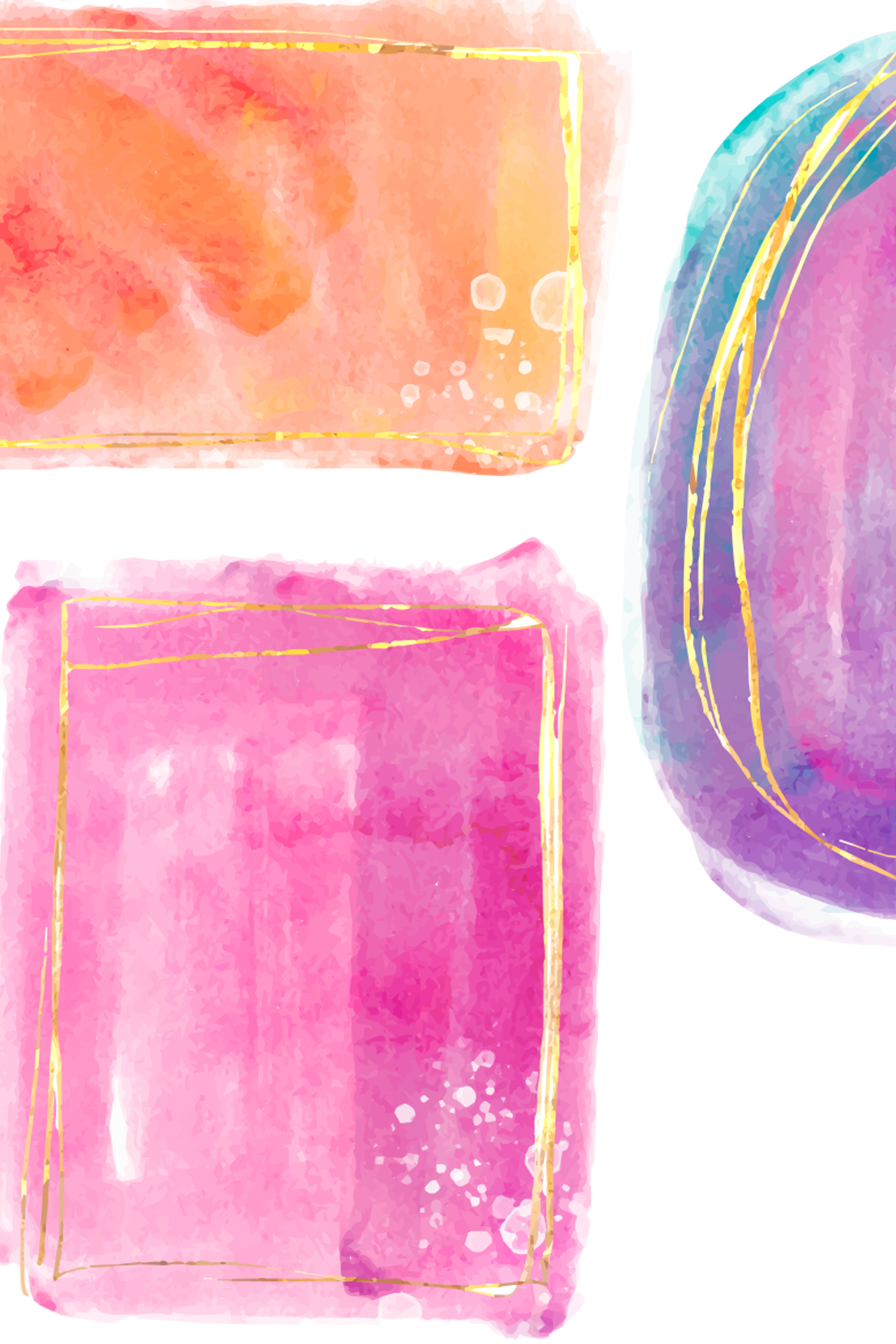 Vinyl Decal, Abstract Watercolor Design (5" x 7")