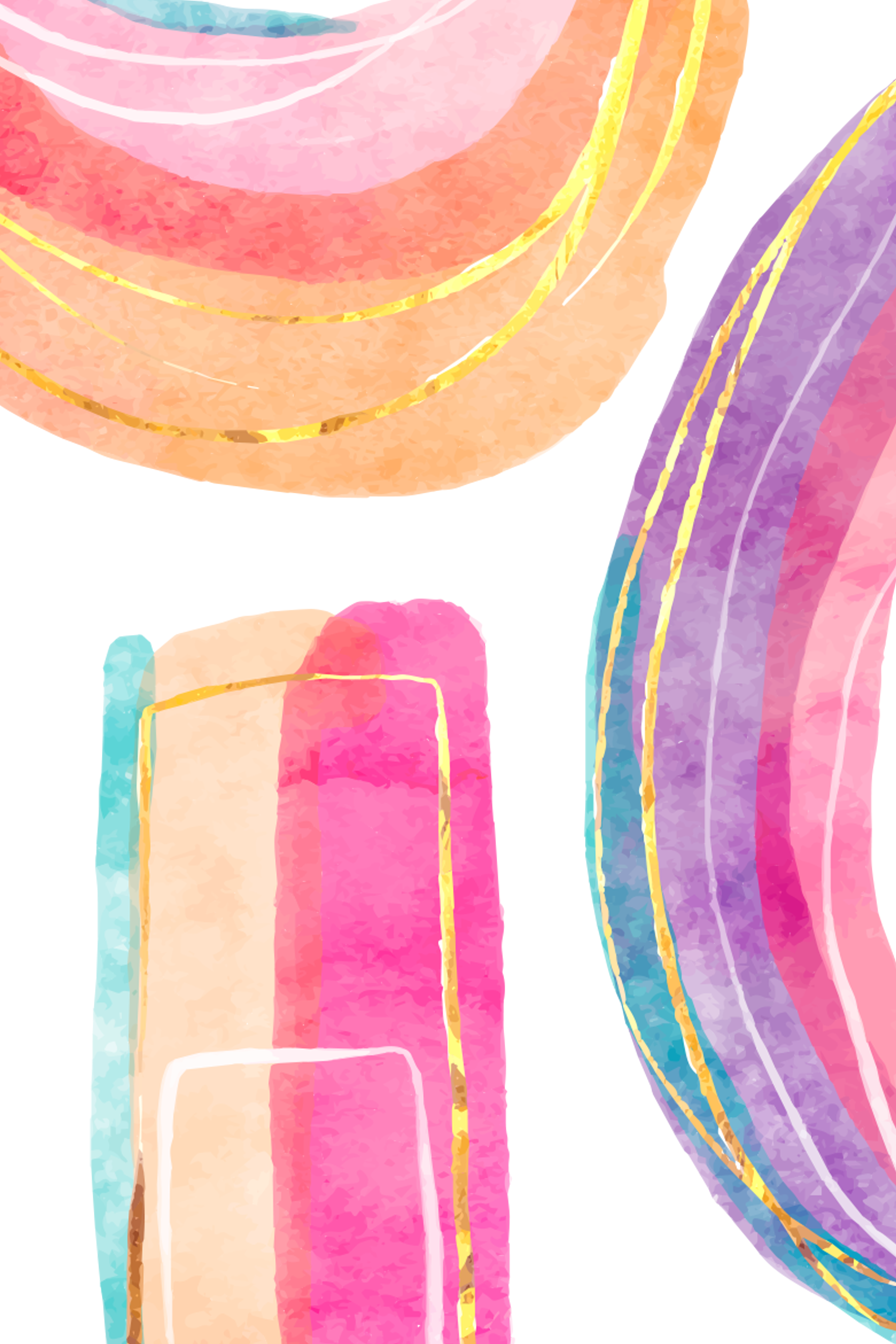 Vinyl Decal, Abstract Watercolor Design. (5" x 7")