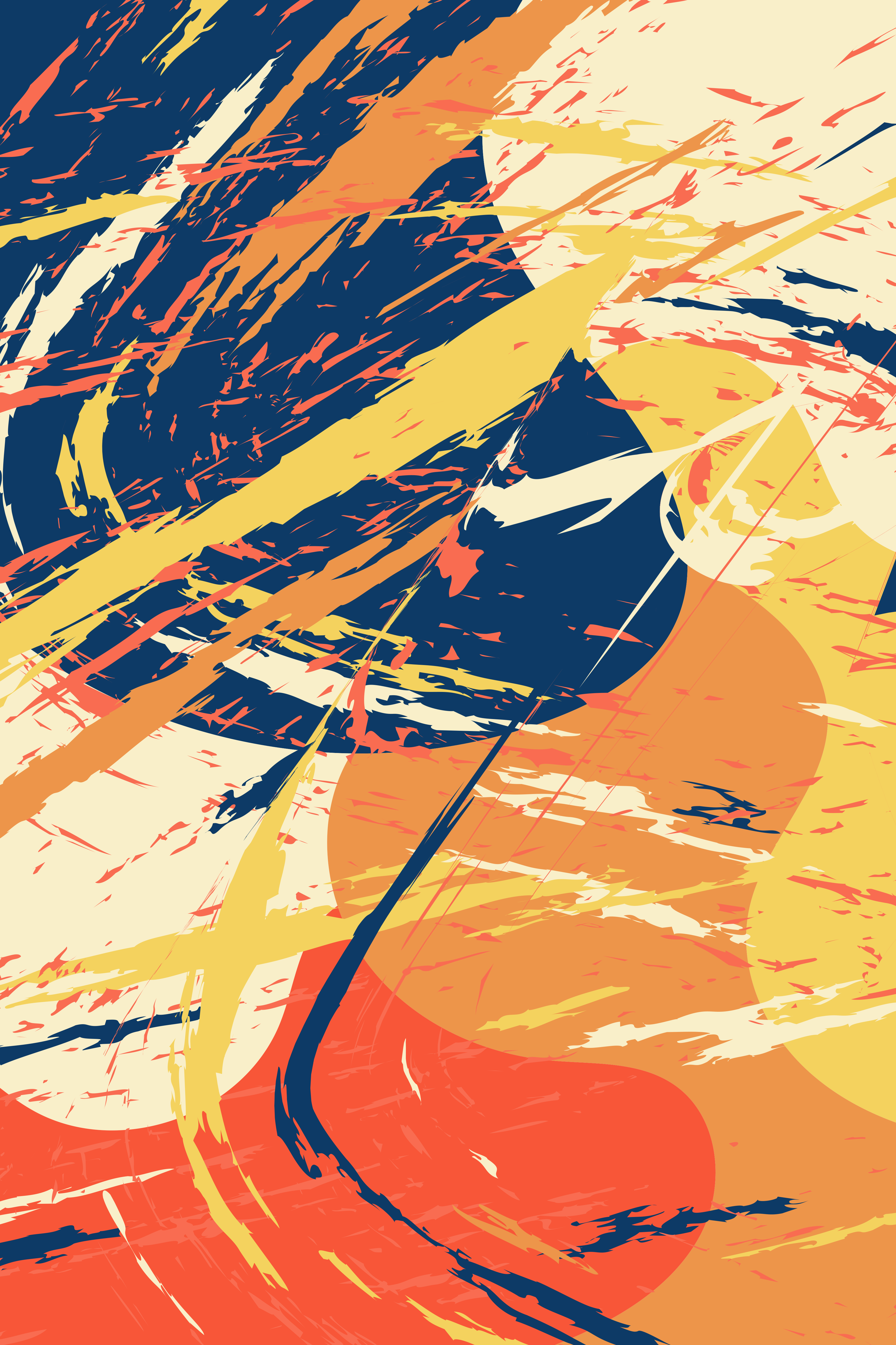 Vinyl Decal, Brush Strokes Art.. (5" x 7")