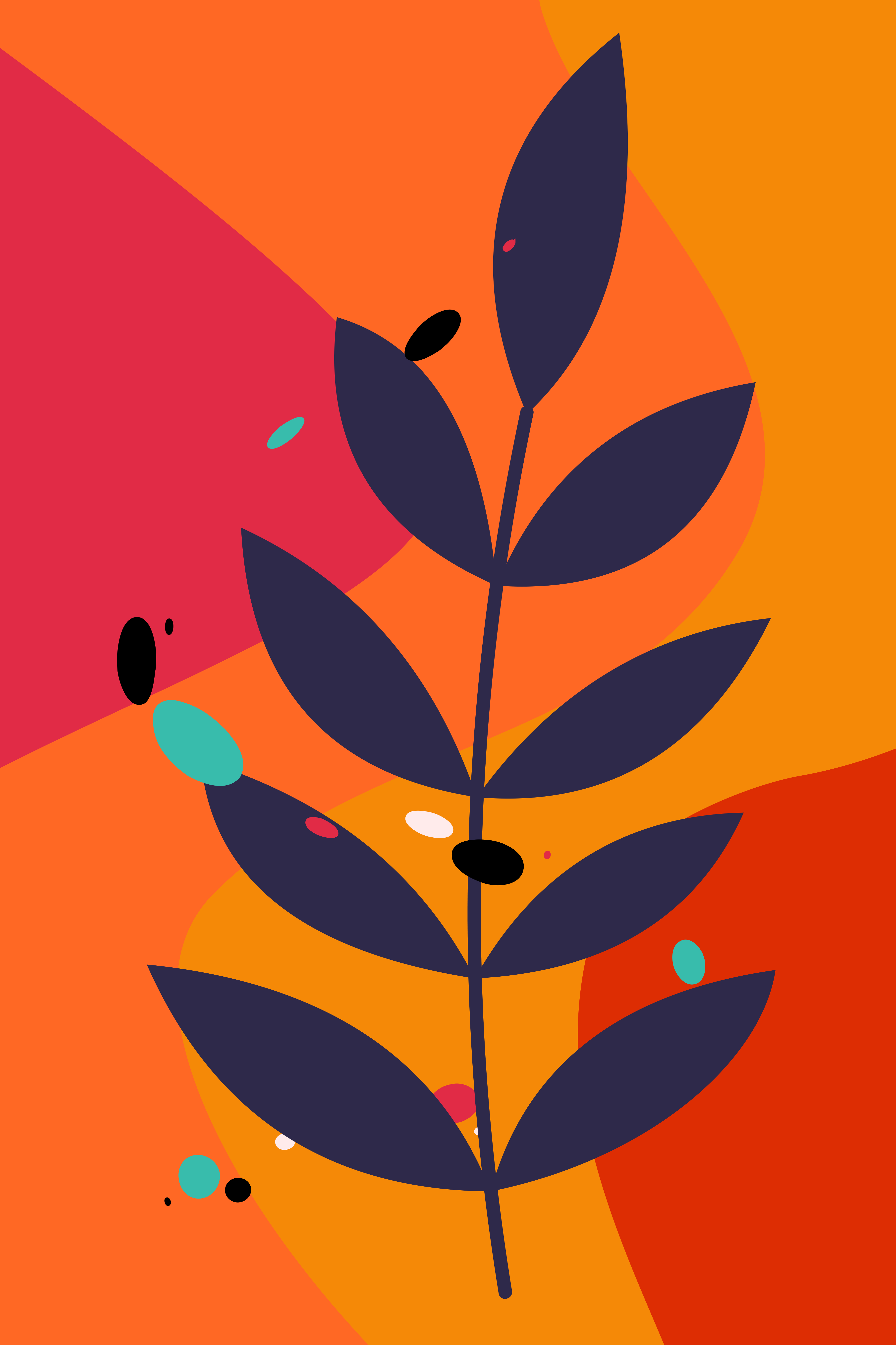 Vinyl Decal, Plant Graphic Design. (5" x 7")