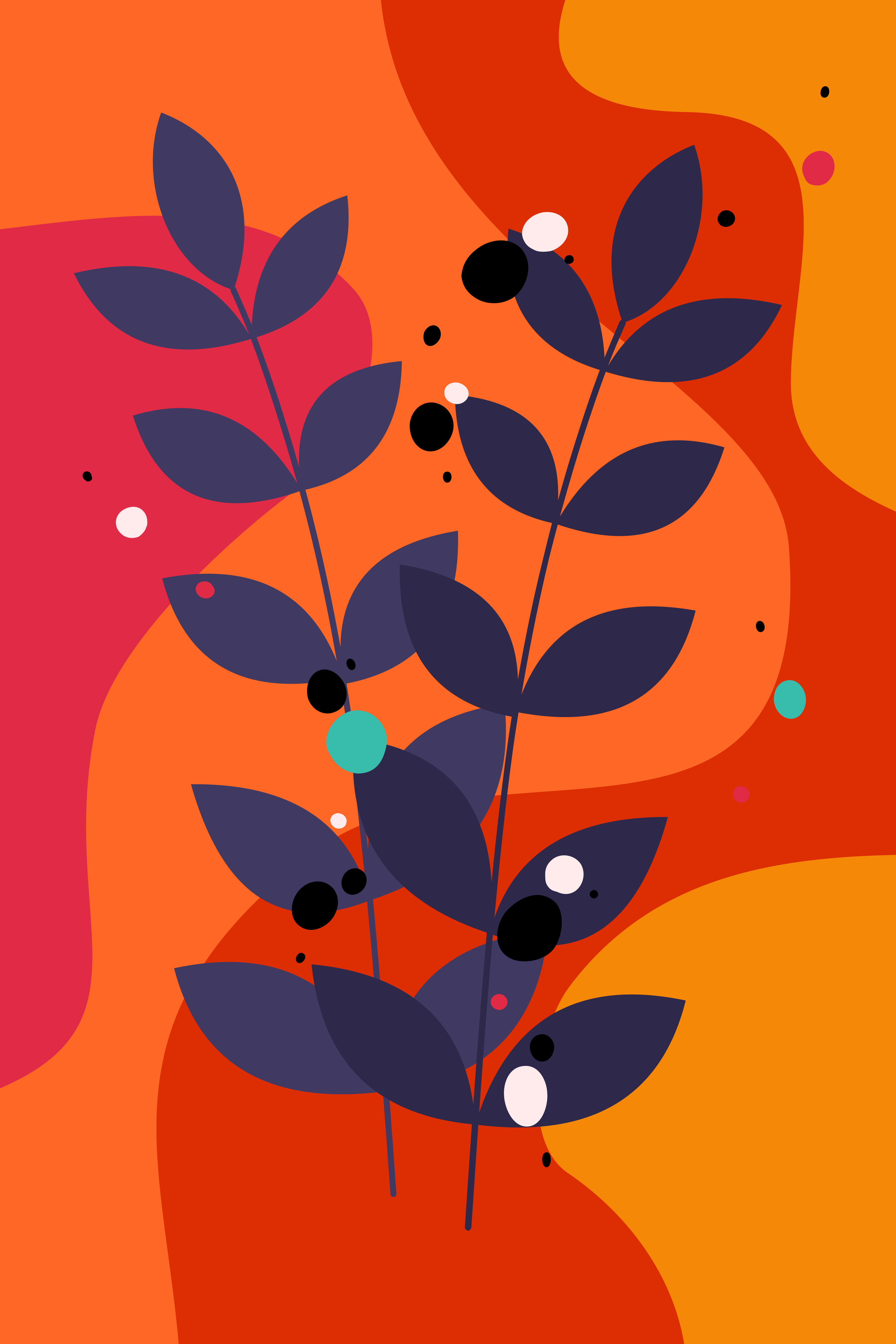 Vinyl Decal, Plant Graphic Design.. (5" x 7")