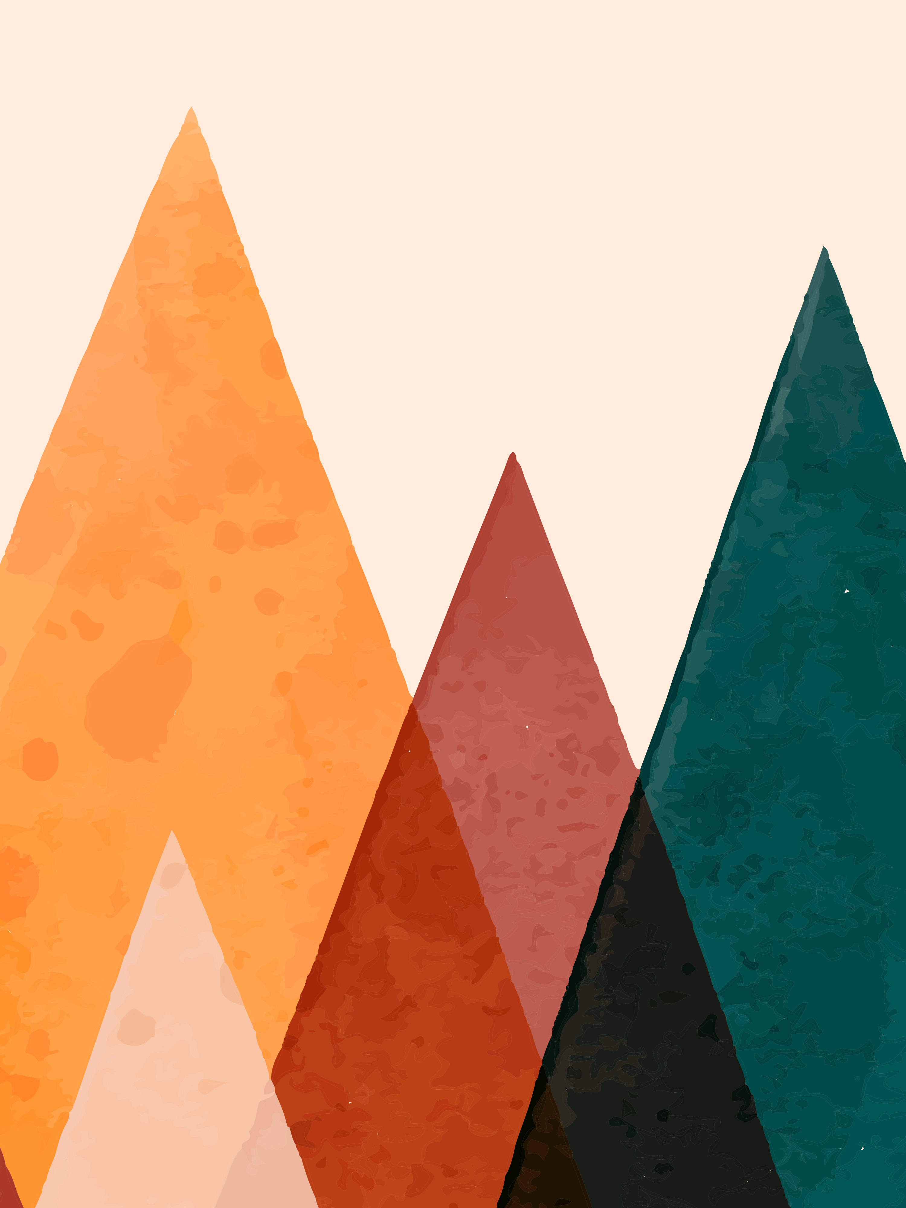 Vinyl Decal, Warm Tones Horizon (5" x 7")