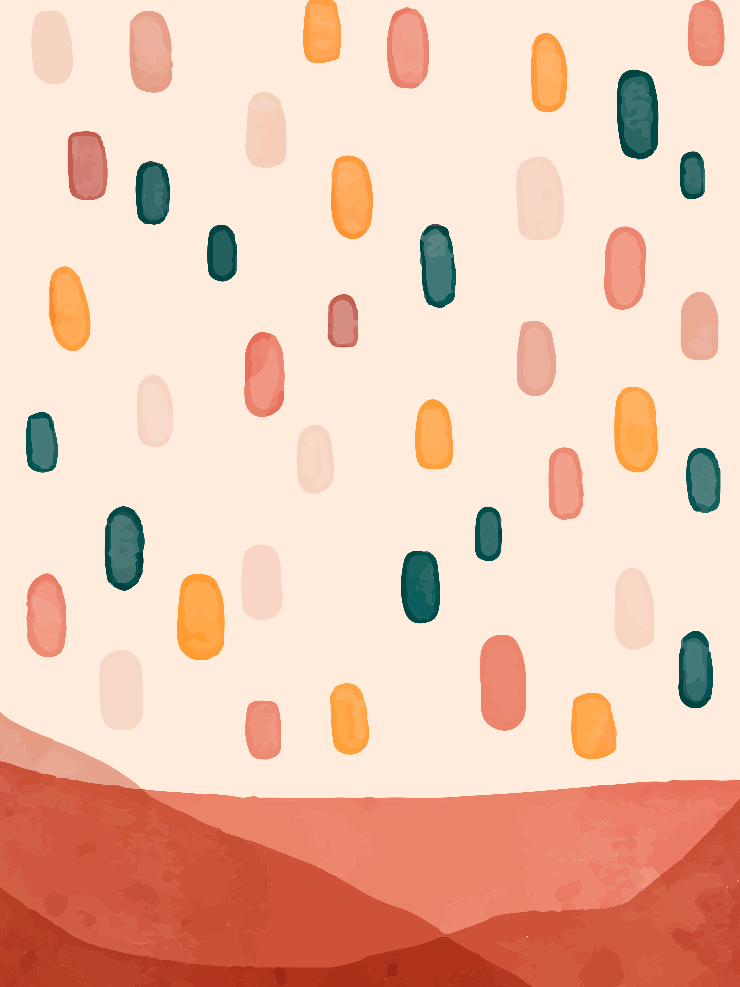 Vinyl Decal, Abstract Chic Dot Pattern (5" x 7")
