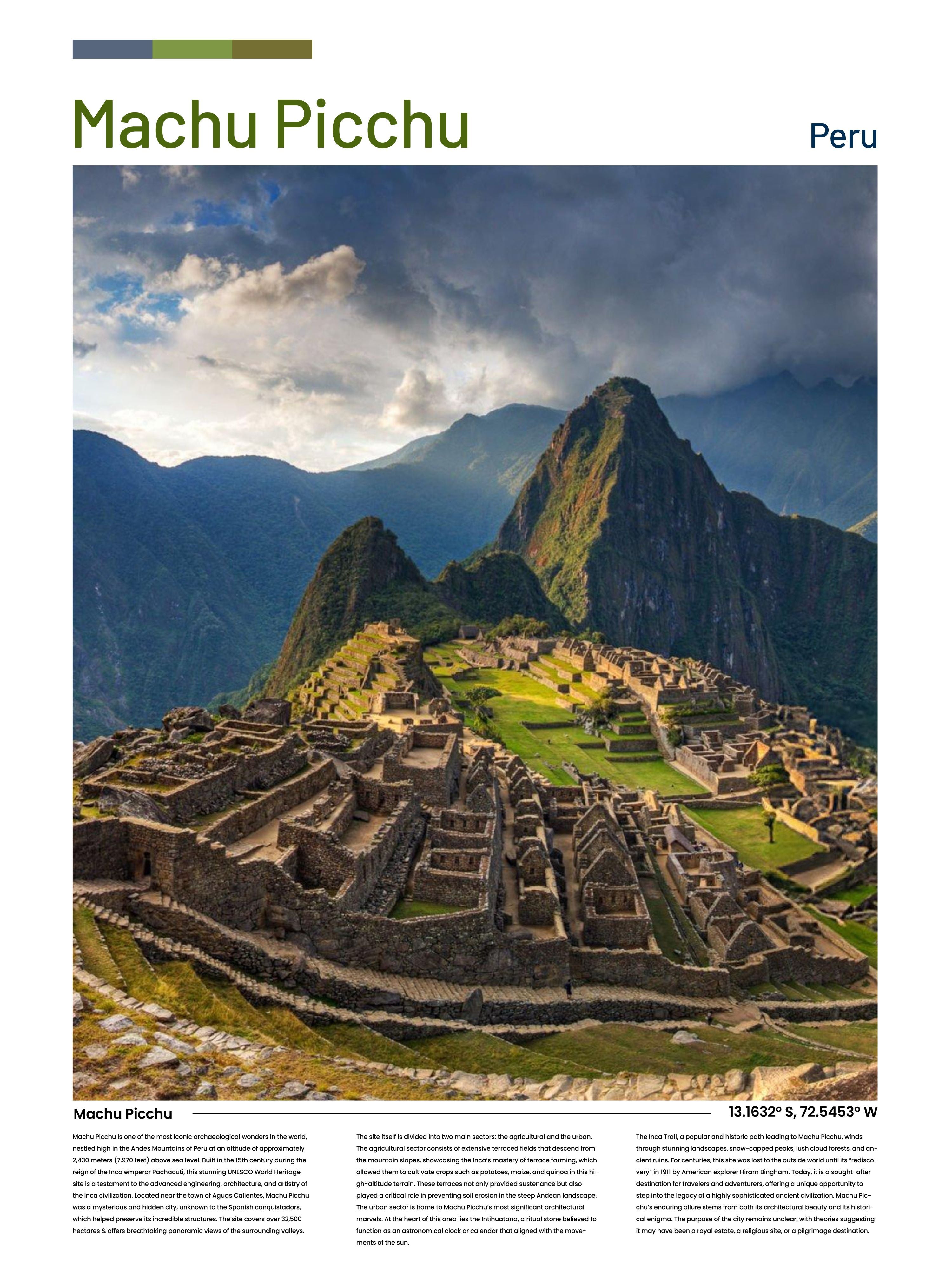 Vinyl Decal, Machu Picchu (5" x 7")