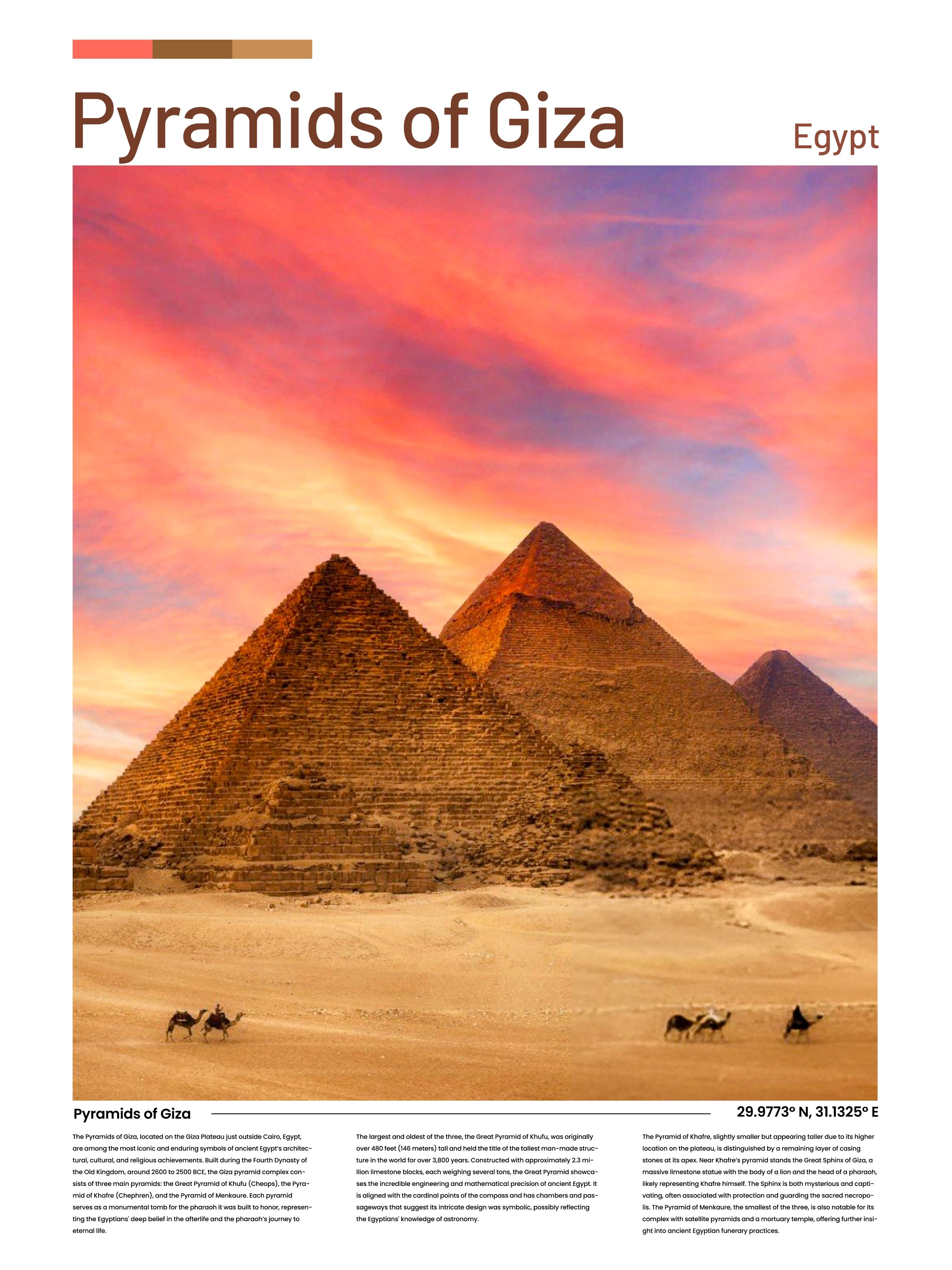 Vinyl Decal, Pyramids Of Giza (5" x 7")