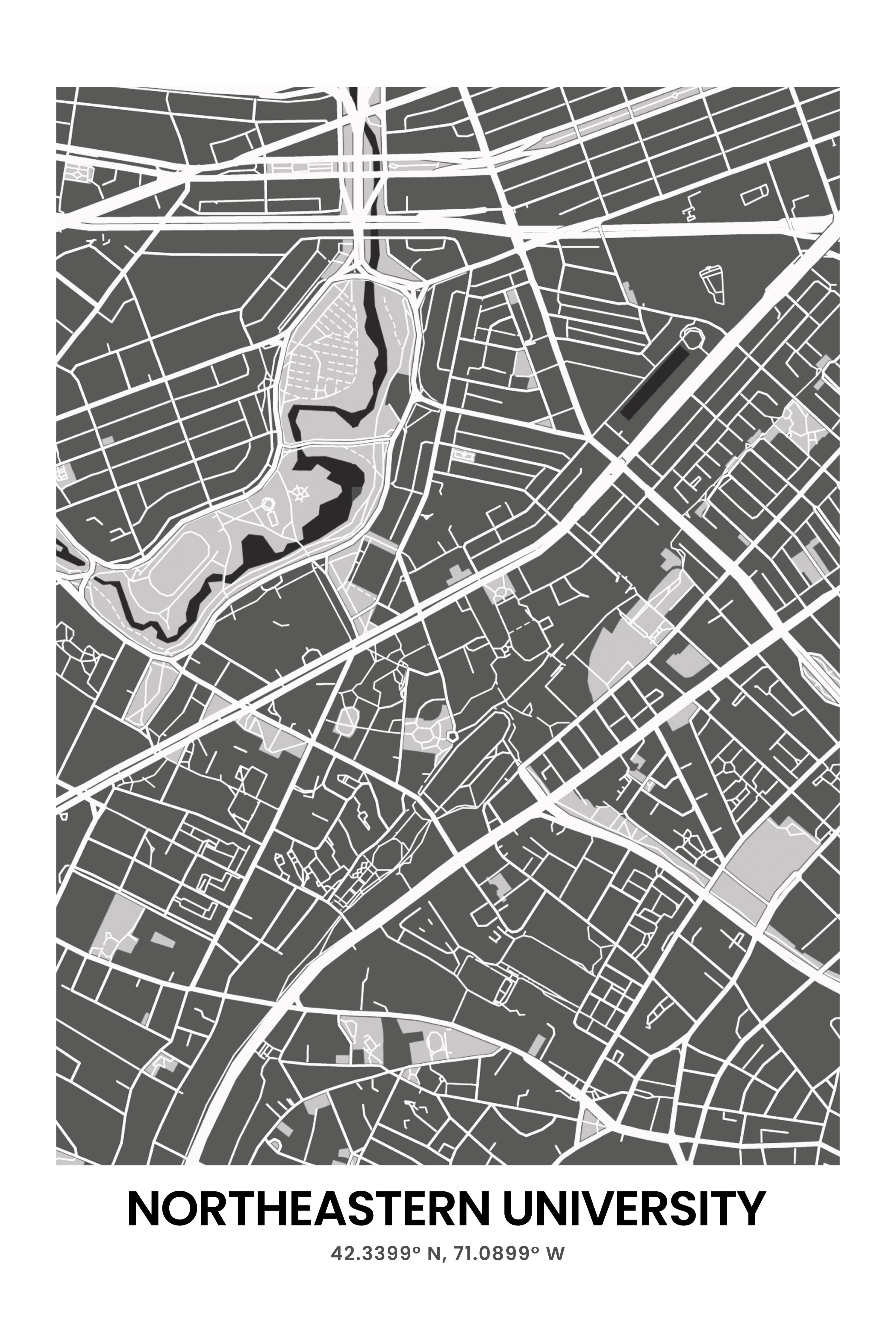 Vinyl Decal, Northeastern University (5" x 7")