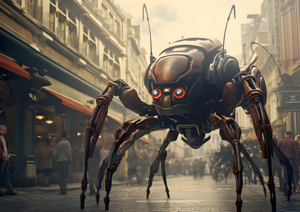 Vinyl Decal, Large Scale Sci-Fi Mechanical Arachnid Collectible Figure Highly Detailed Display Model