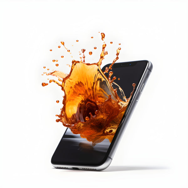 Vinyl Decal, Dynamic Amber Liquid Splash Smartphone Modern Wall Art Poster, 5 x 7 or 8 x 10 Inch Unf