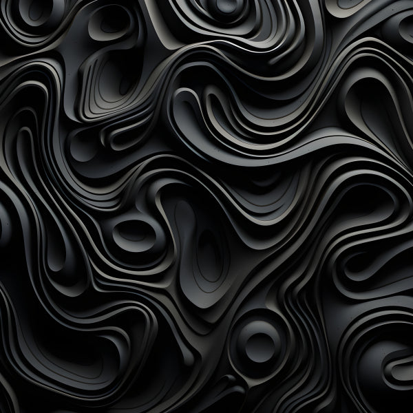 Vinyl Decal, Modern Black Wave Texture Wall Art Poster, 5 x 7 or 8 x 10 Inch Unframed Poster for Hom