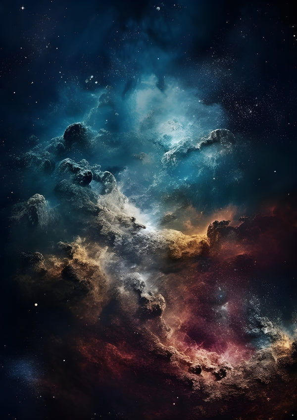 Vinyl Decal, Cosmic Nebula Galaxy Space Wall Art Poster Print Aesthetic Science Fiction Universe Art