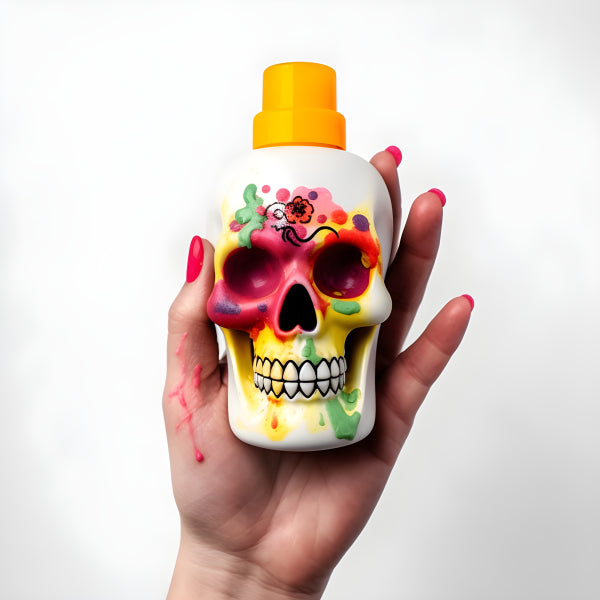 Vinyl Decal, Colorful Sugar Skull Day of the Dead Art Print Mexican Folk Art Wall Poster, 5 x 7 or 8