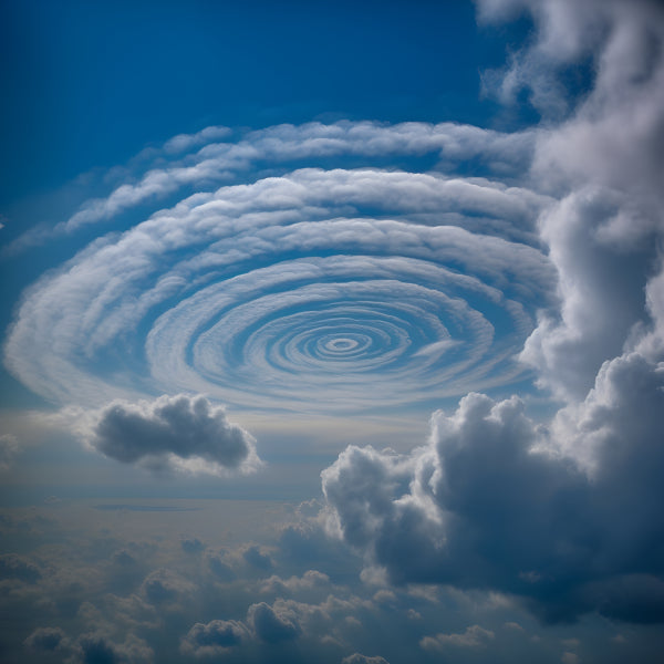 Vinyl Decal, Stunning Spiral Cloud Formation Sky Wall Art Poster Print Unique Nature Photography, 5 
