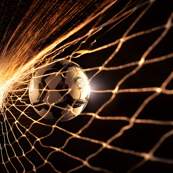 Vinyl Decal, Soccer Ball Goal Wall Art Poster Dynamic Sports Action Print, 5 x 7 or 8 x 10 Inch Unfr