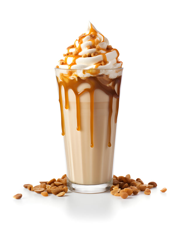 Vinyl Decal, Caramel Milkshake Wall Art Poster Delicious Iced Coffee Drink Print, 5 x 7 or 8 x 10 In
