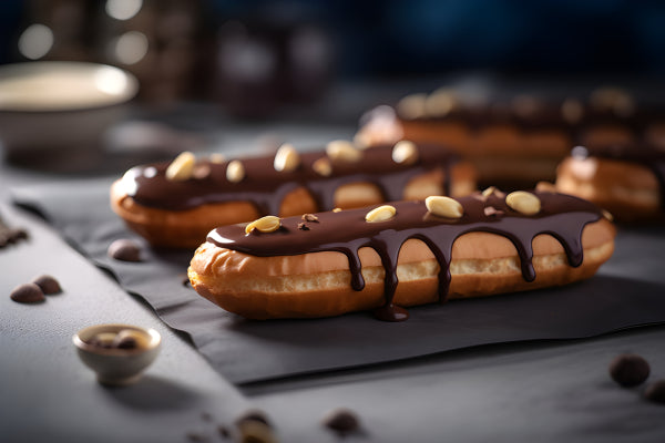 Vinyl Decal, Delicious Chocolate Eclairs Wall Art Poster, 5 x 7 or 8 x 10 Inch Unframed Poster for H