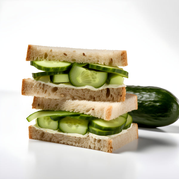 Vinyl Decal, Fresh Cucumber Sandwich Kitchen Wall Art Print Healthy Food Poster, 5 x 7 or 8 x 10 Inc