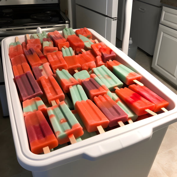 Vinyl Decal, Vibrant Colorful Frozen Treat Display Wall Art Poster Print, Modern Kitchen & Dining De