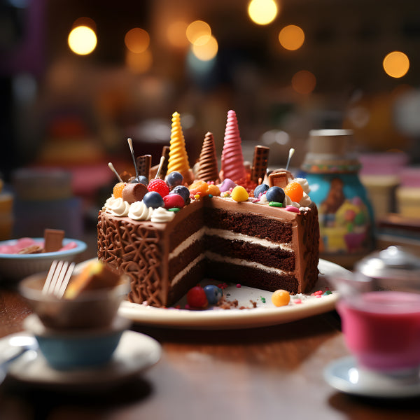 Vinyl Decal, Decadent Chocolate Cake Wall Art Poster Vibrant Dessert Kitchen Decor Unframed Print, 5