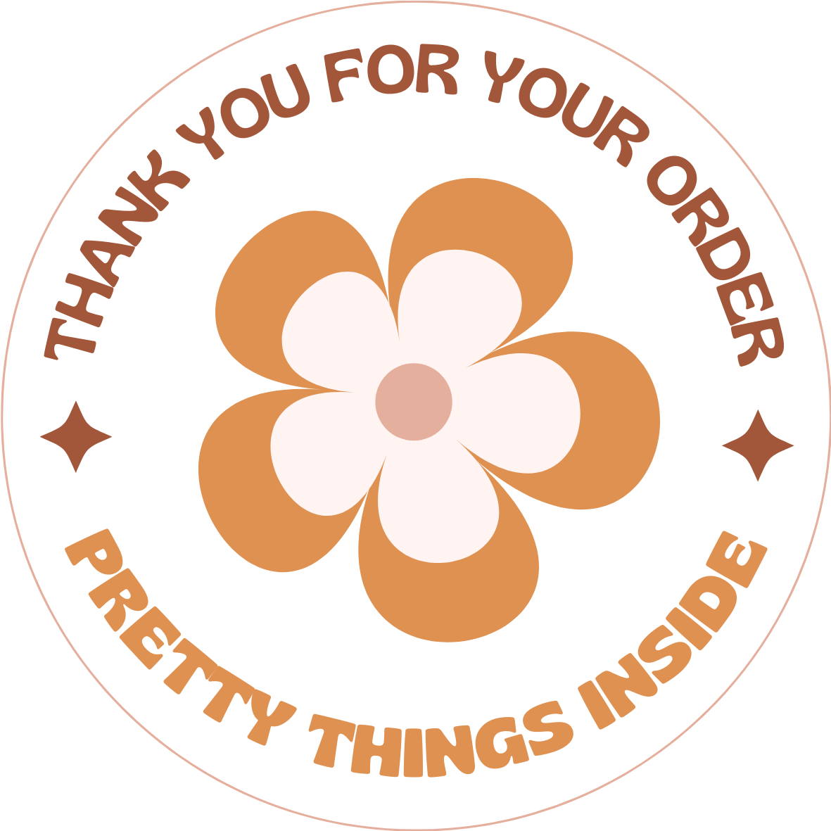 Inspirational Quote "Thank You For Your Order Pretty Things Inside" Motivational Sticker Vinyl Decal Motivation Stickers- 5" Vinyl Sticker Waterproof