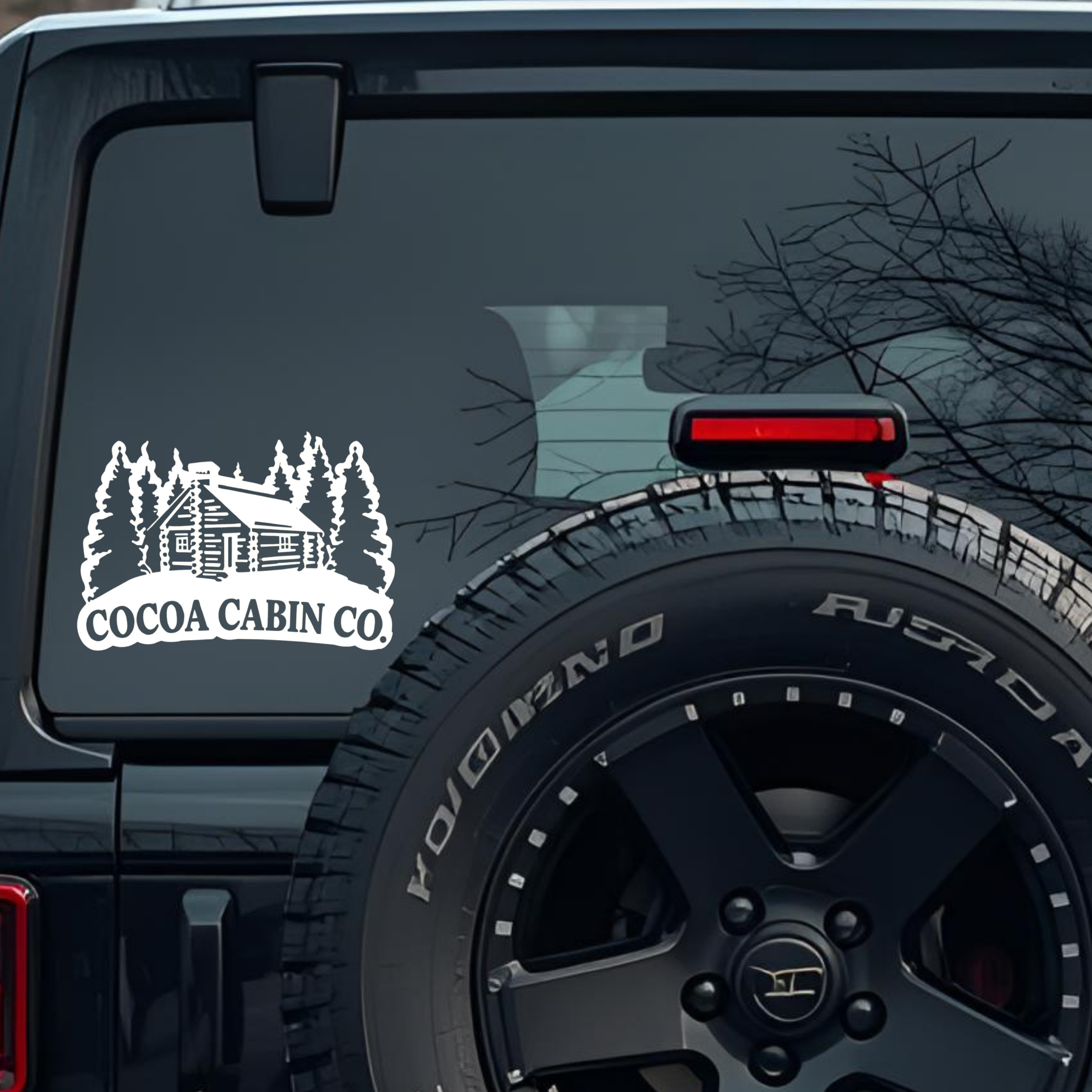 Cocoa Cabin Co. Large 6 inch Premium Decal Sticker For Car Bumper Window Rear Windshield Stickers, W