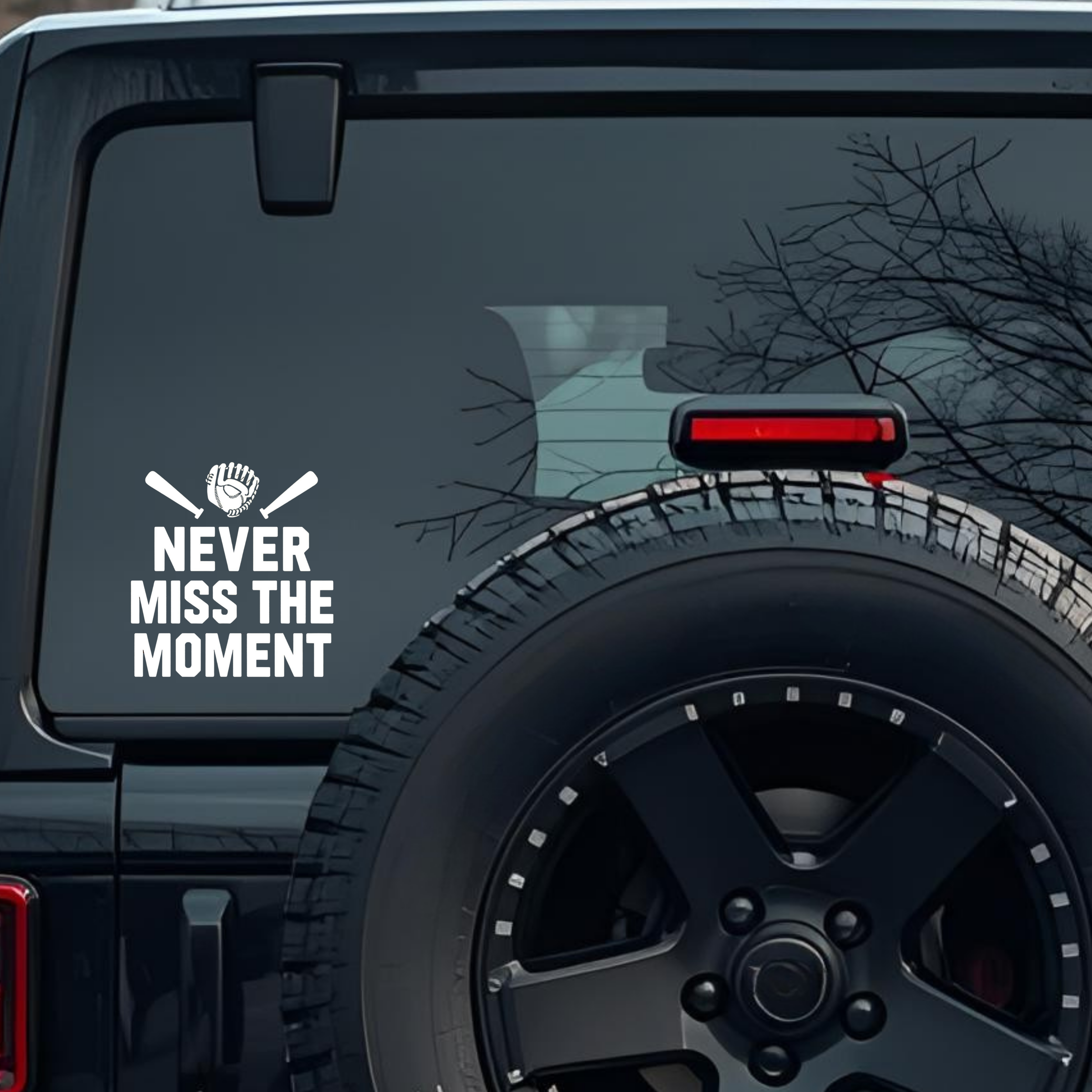 Never Miss the Moment Large 6 inch Premium Decal Sticker For Car Bumper Window Rear Windshield Stick