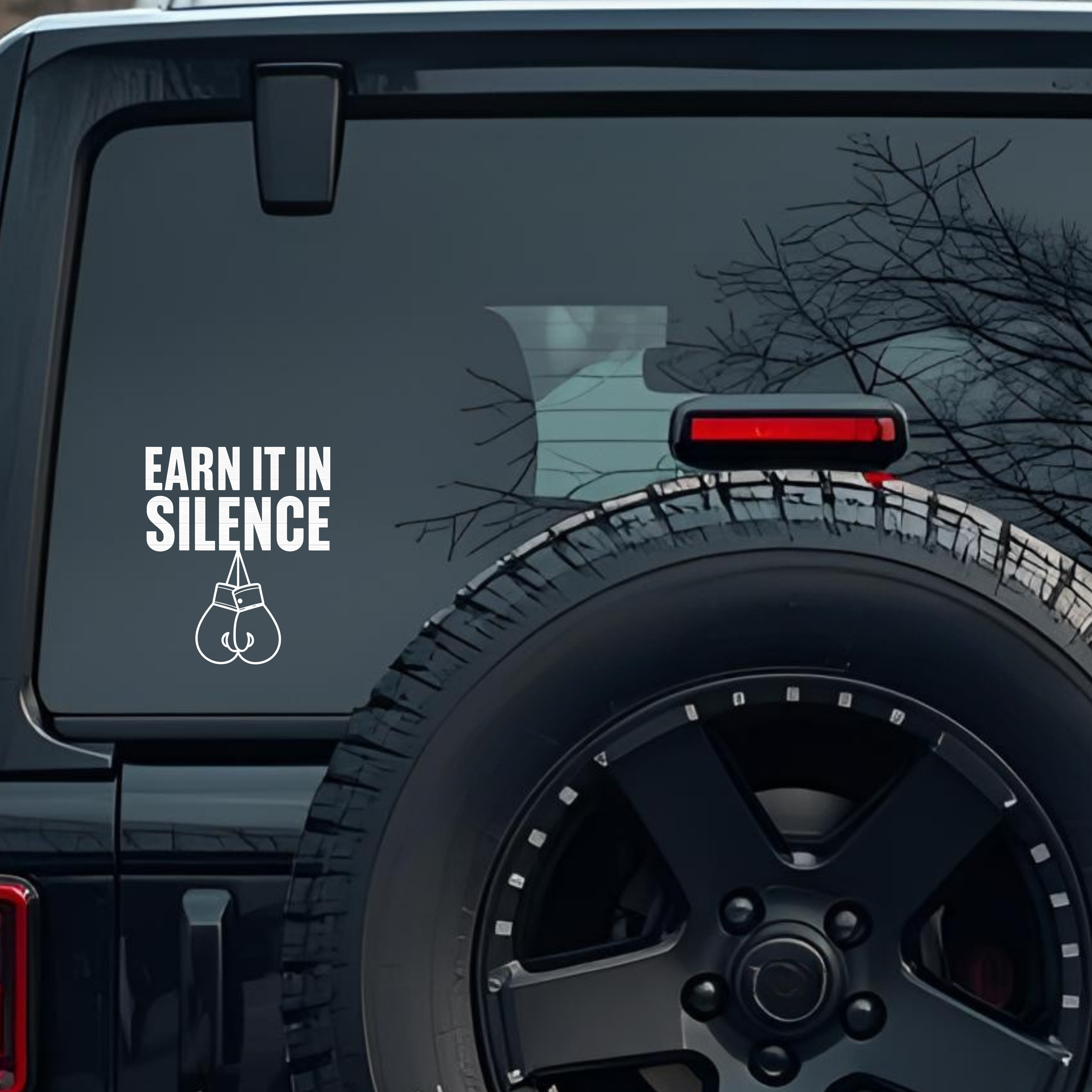 Earn It in Silence Large 6 inch Premium Decal Sticker For Car Bumper Window Rear Windshield Stickers