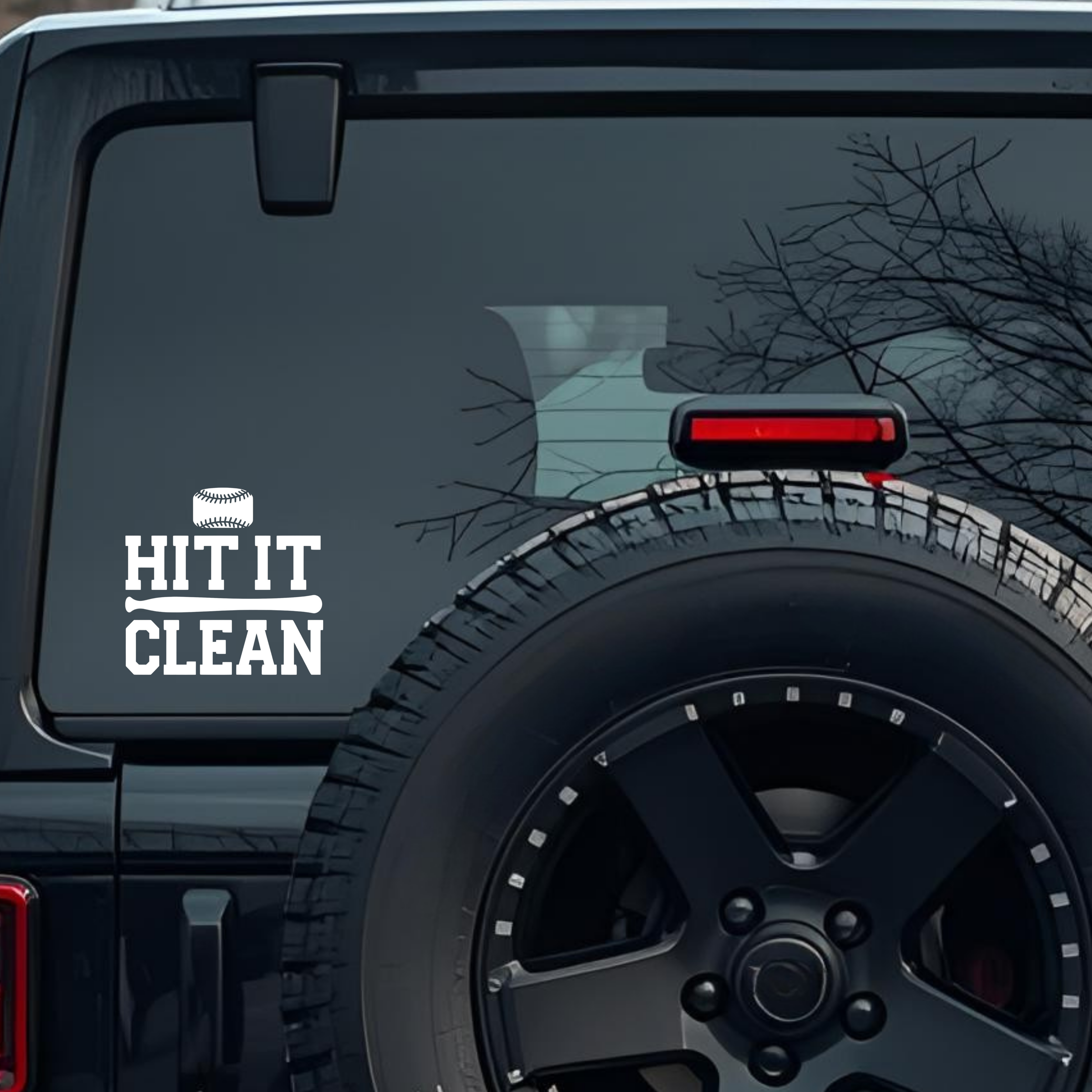 Hit It Clean Large 6 inch Premium Decal Sticker For Car Bumper Window Rear Windshield Stickers, Warn