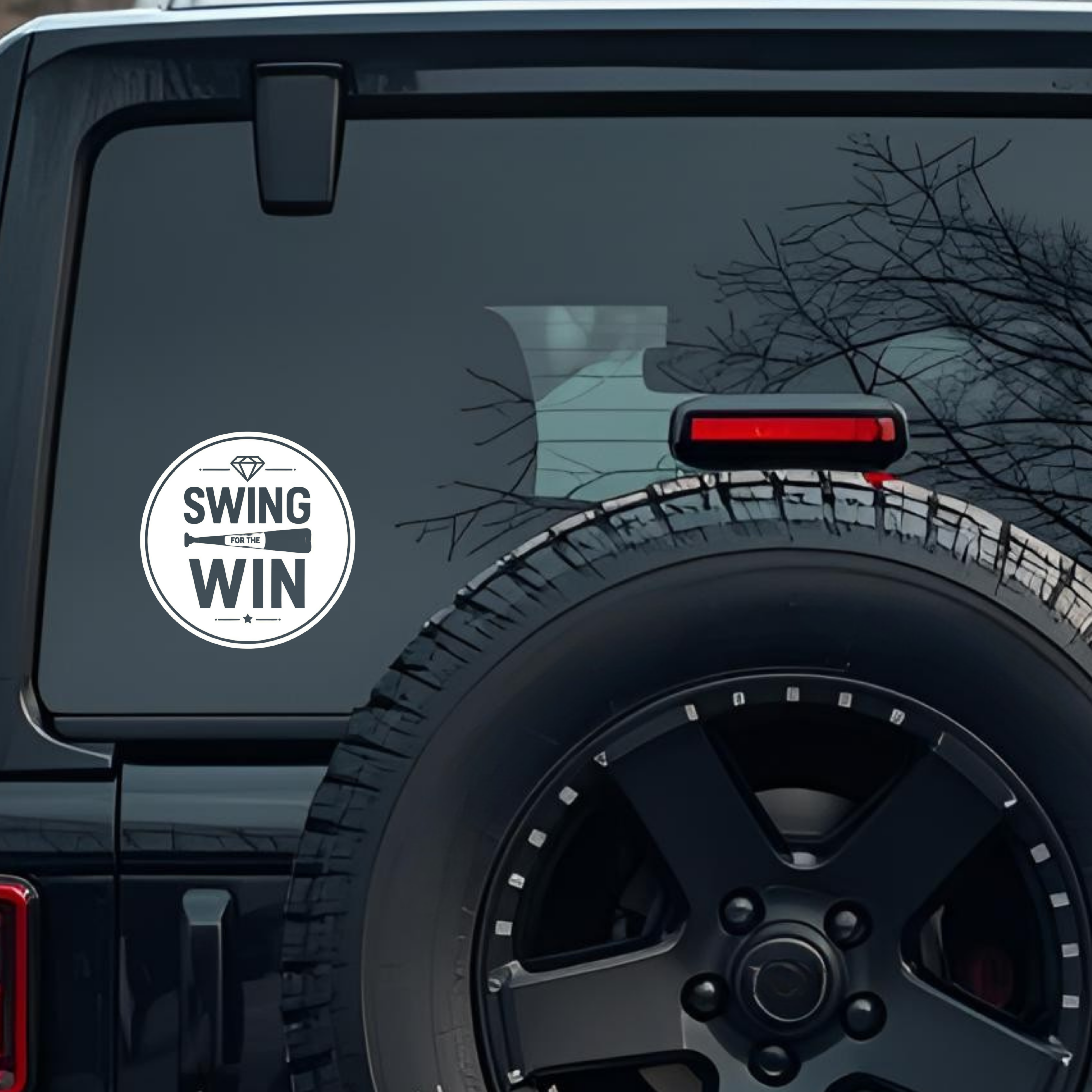 Swing for the Win Large 6 inch Premium Decal Sticker For Car Bumper Window Rear Windshield Stickers,