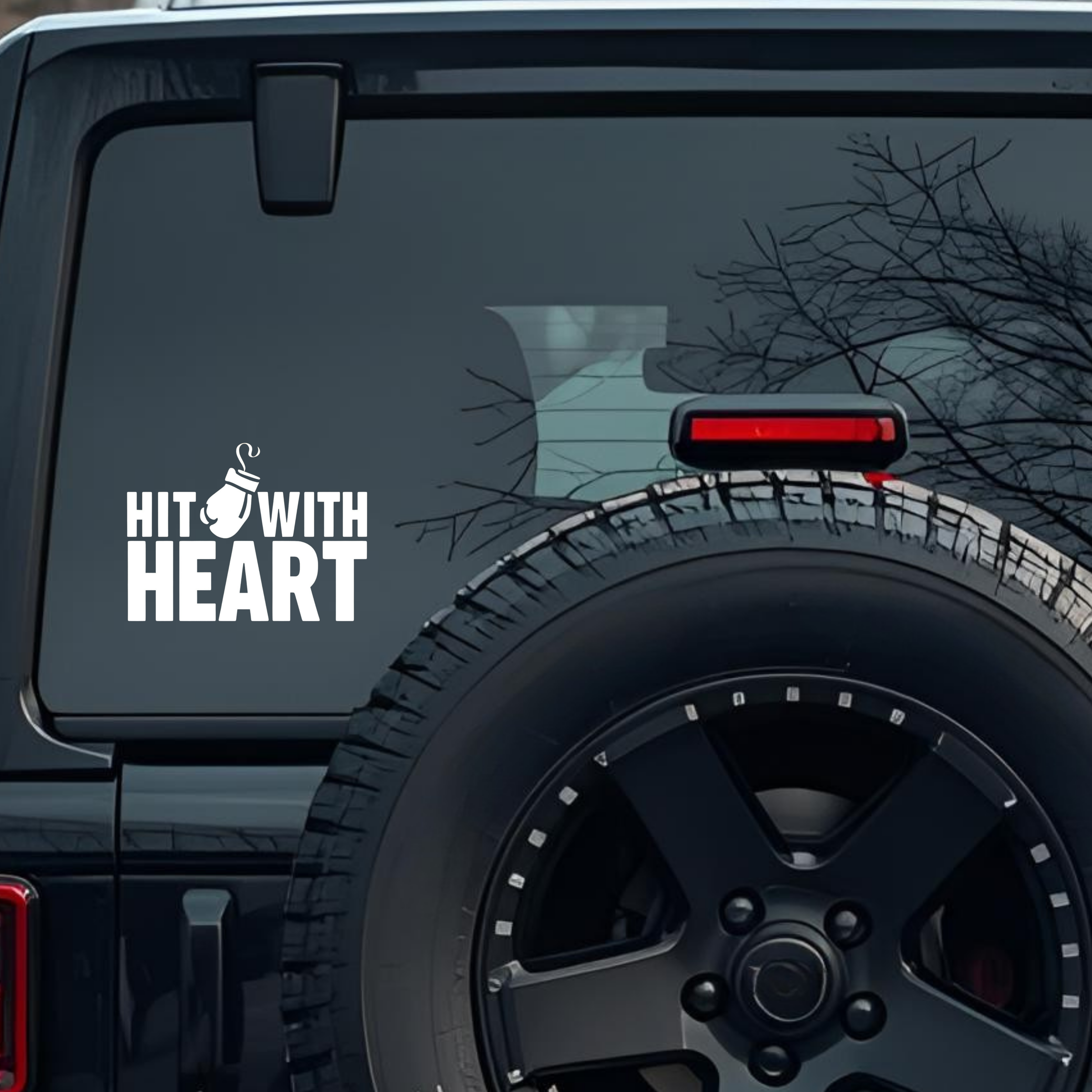 Hit with Heart Large 6 inch Premium Decal Sticker For Car Bumper Window Rear Windshield Stickers, Wa