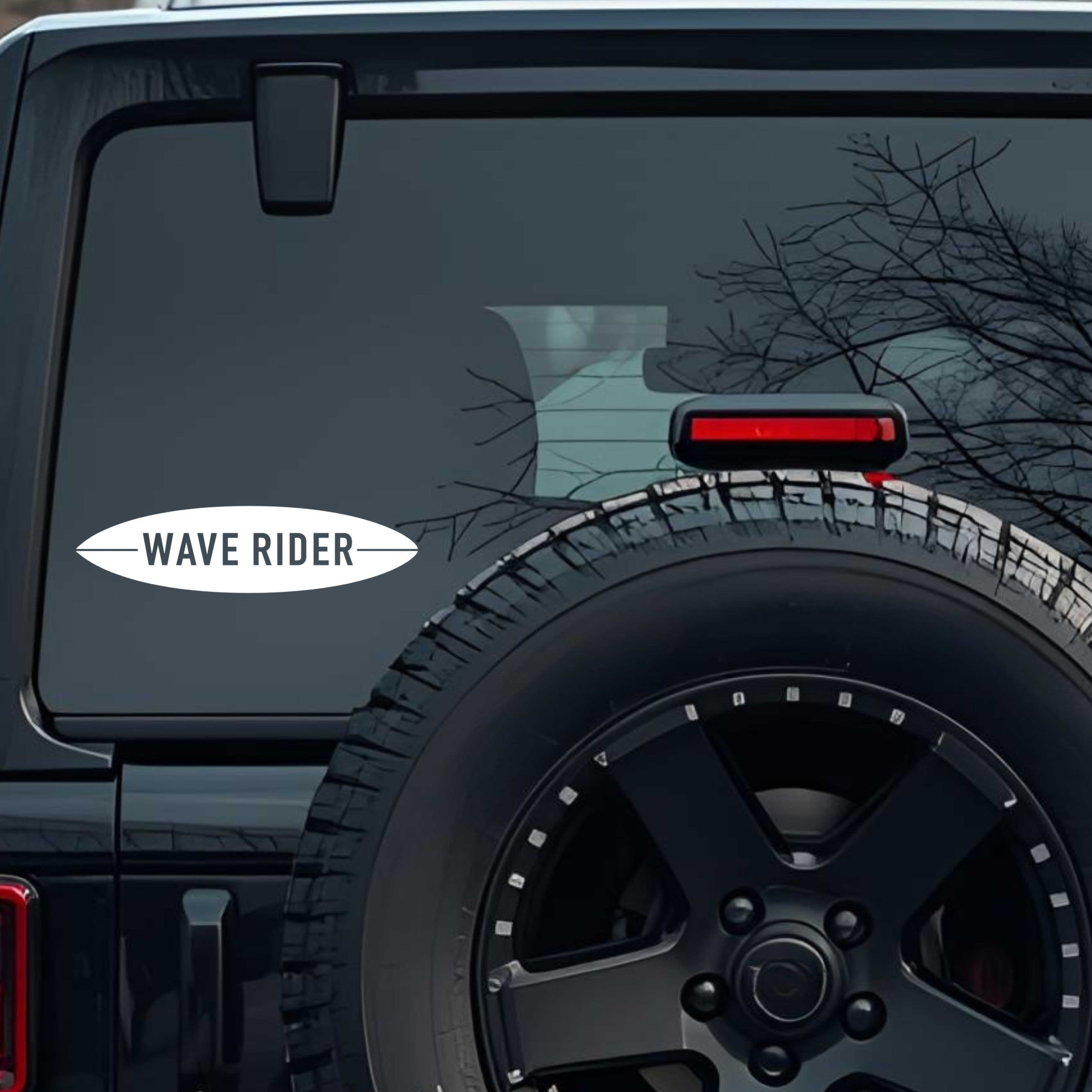 Wave Rider Large 6 inch Premium Decal Sticker For Car Bumper Window Rear Windshield Stickers, Warnin