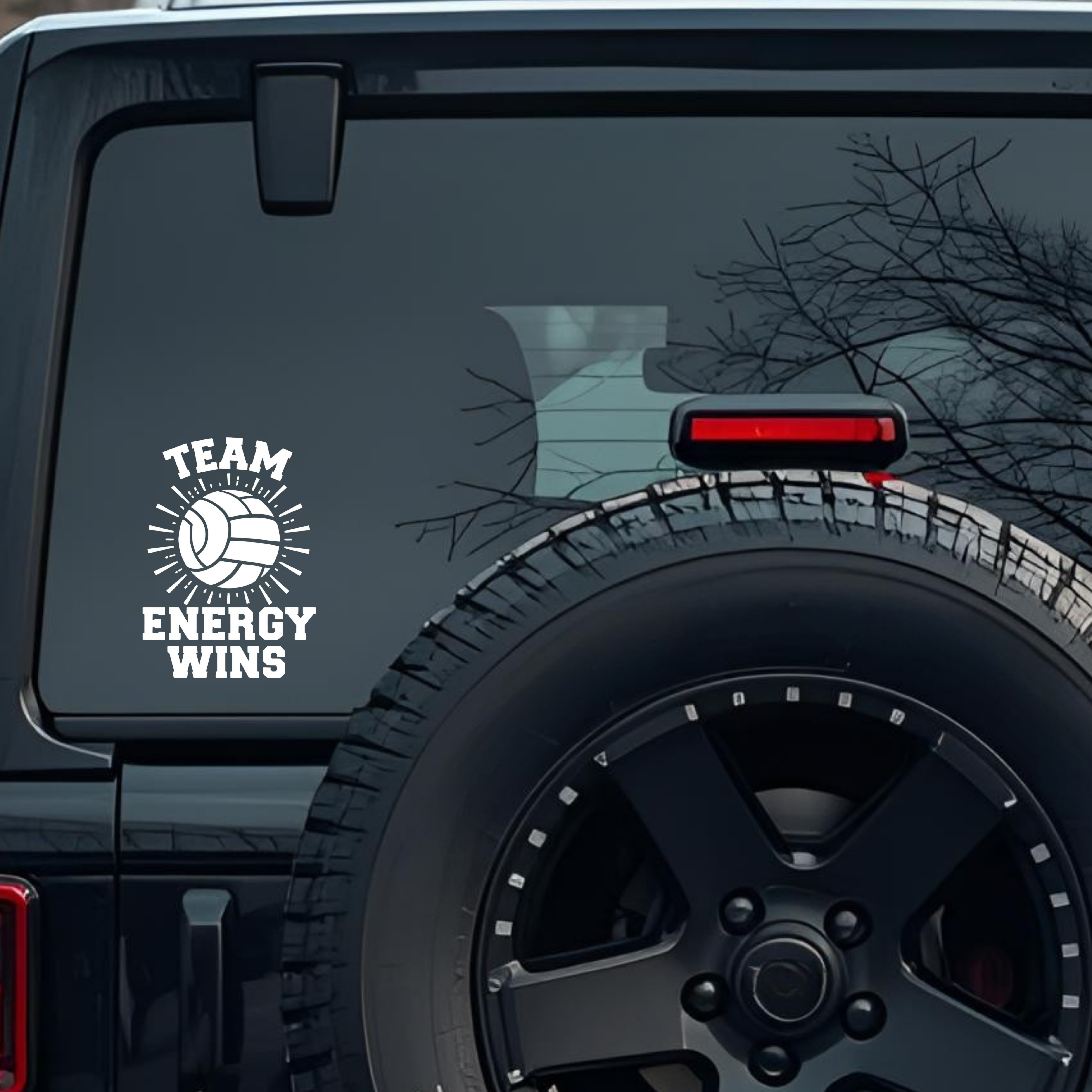 Team Energy Wins Large 6 inch Premium Decal Sticker For Car Bumper Window Rear Windshield Stickers, 