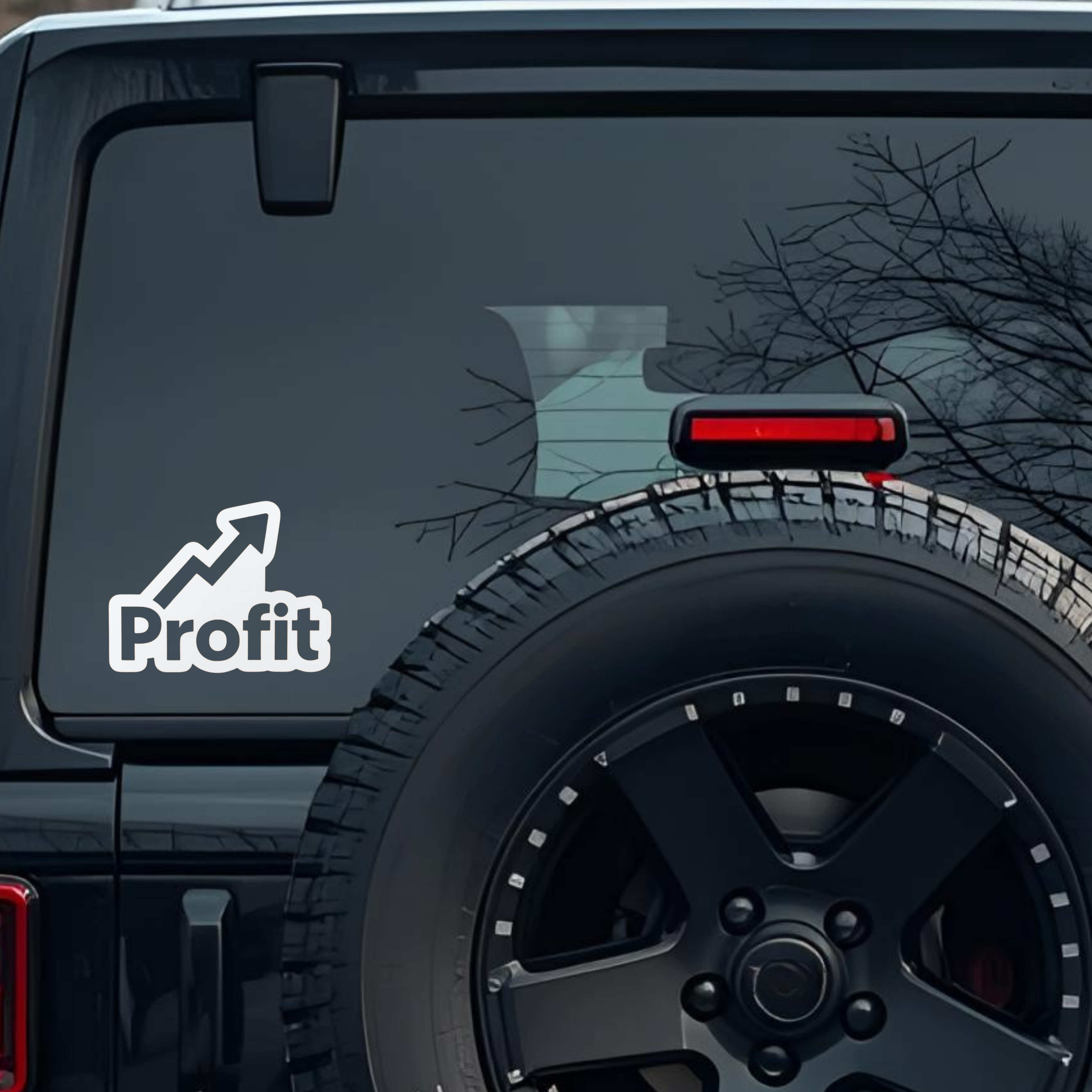Profit Large 6 inch Premium Decal Sticker For Car Bumper Window Rear Windshield Stickers, Warning Si