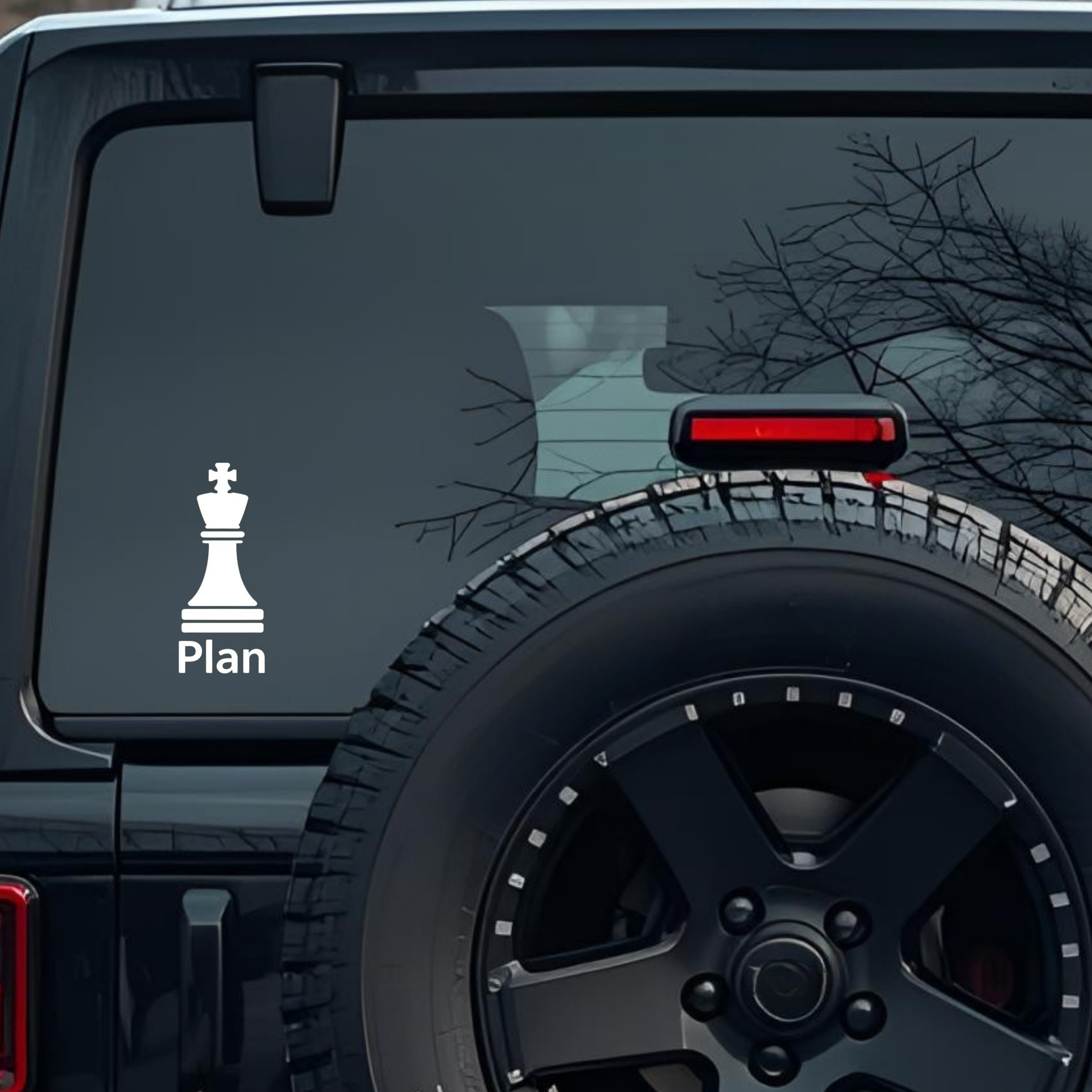 Plan Large 6 inch Premium Decal Sticker For Car Bumper Window Rear Windshield Stickers, Warning Sign
