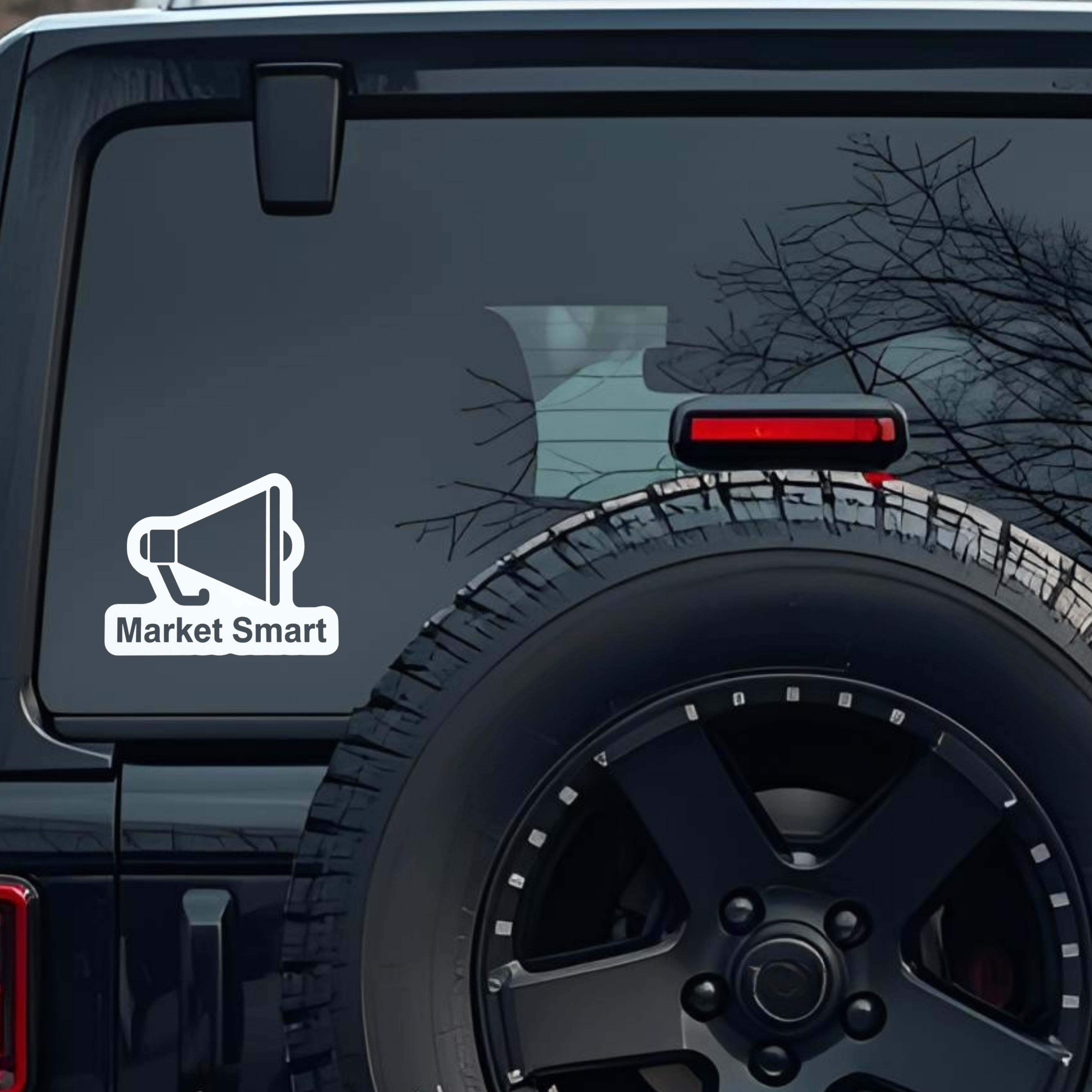 Market Smart Large 6 inch Premium Decal Sticker For Car Bumper Window Rear Windshield Stickers, Warn