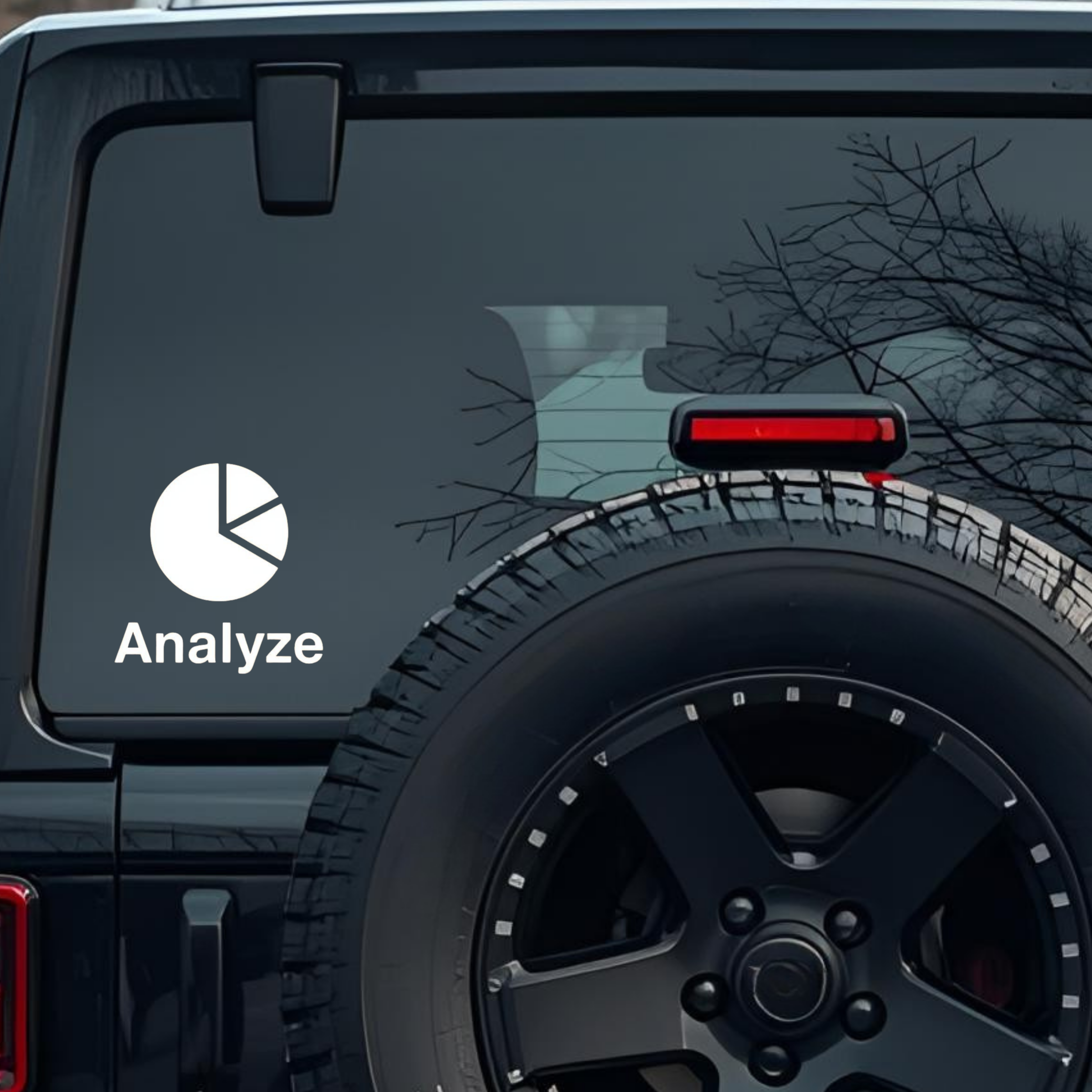 Analyze Large 6 inch Premium Decal Sticker For Car Bumper Window Rear Windshield Stickers, Warning S