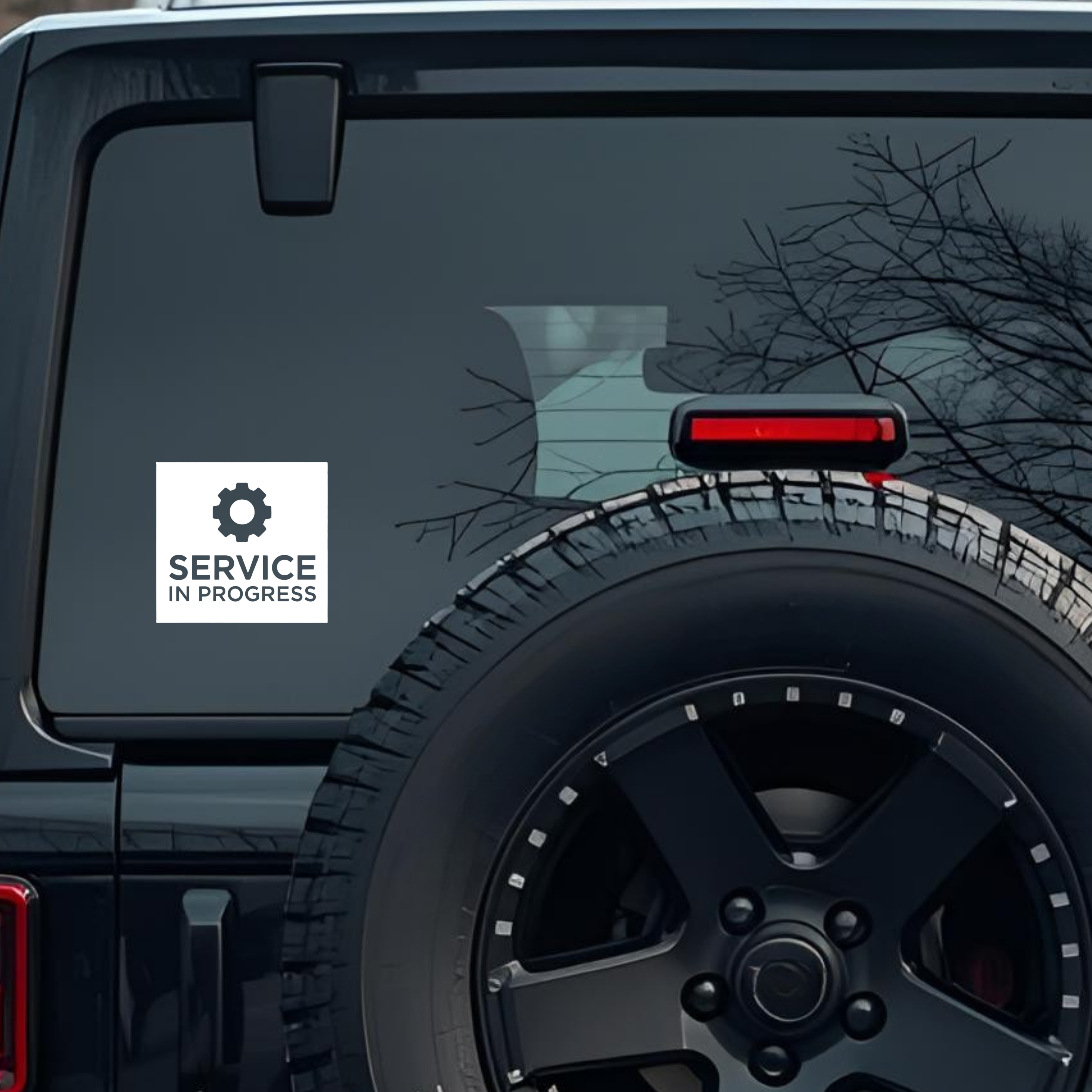 Service in Progress Large 6 inch Premium Decal Sticker For Car Bumper Window Rear Windshield Sticker