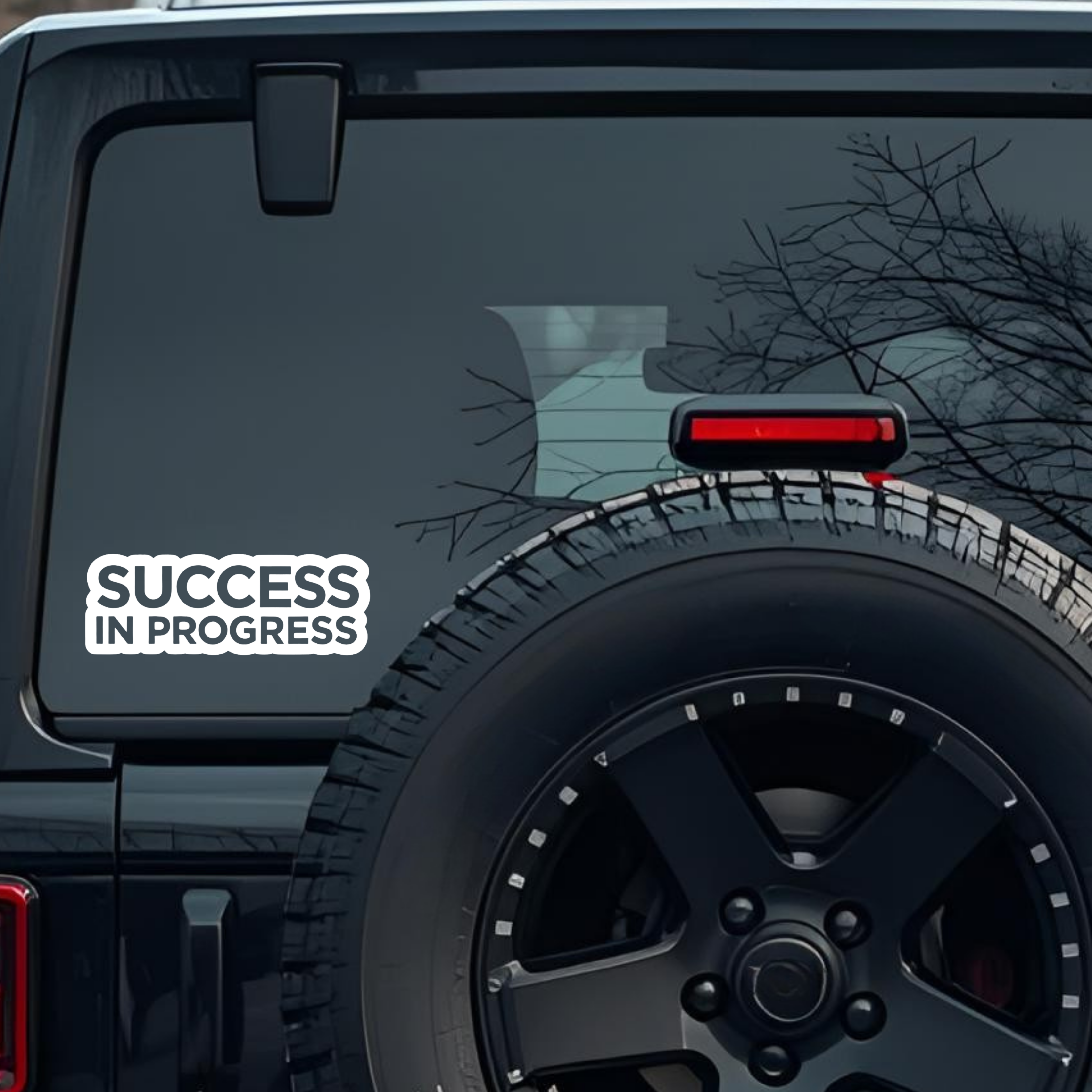 Success in Progress Large 6 inch Premium Decal Sticker For Car Bumper Window Rear Windshield Sticker