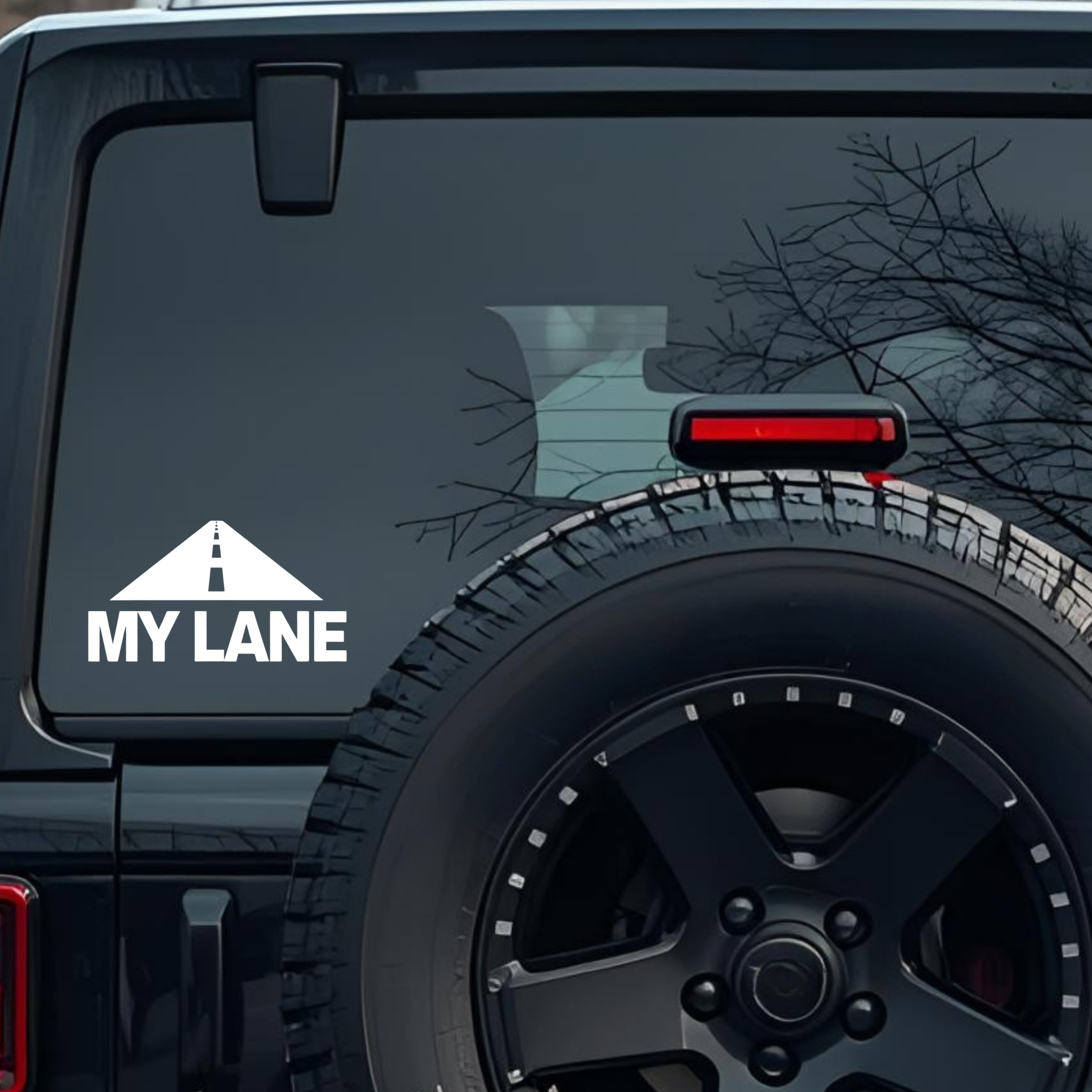 My Lane Large 6 inch Premium Decal Sticker For Car Bumper Window Rear Windshield Stickers, Warning S