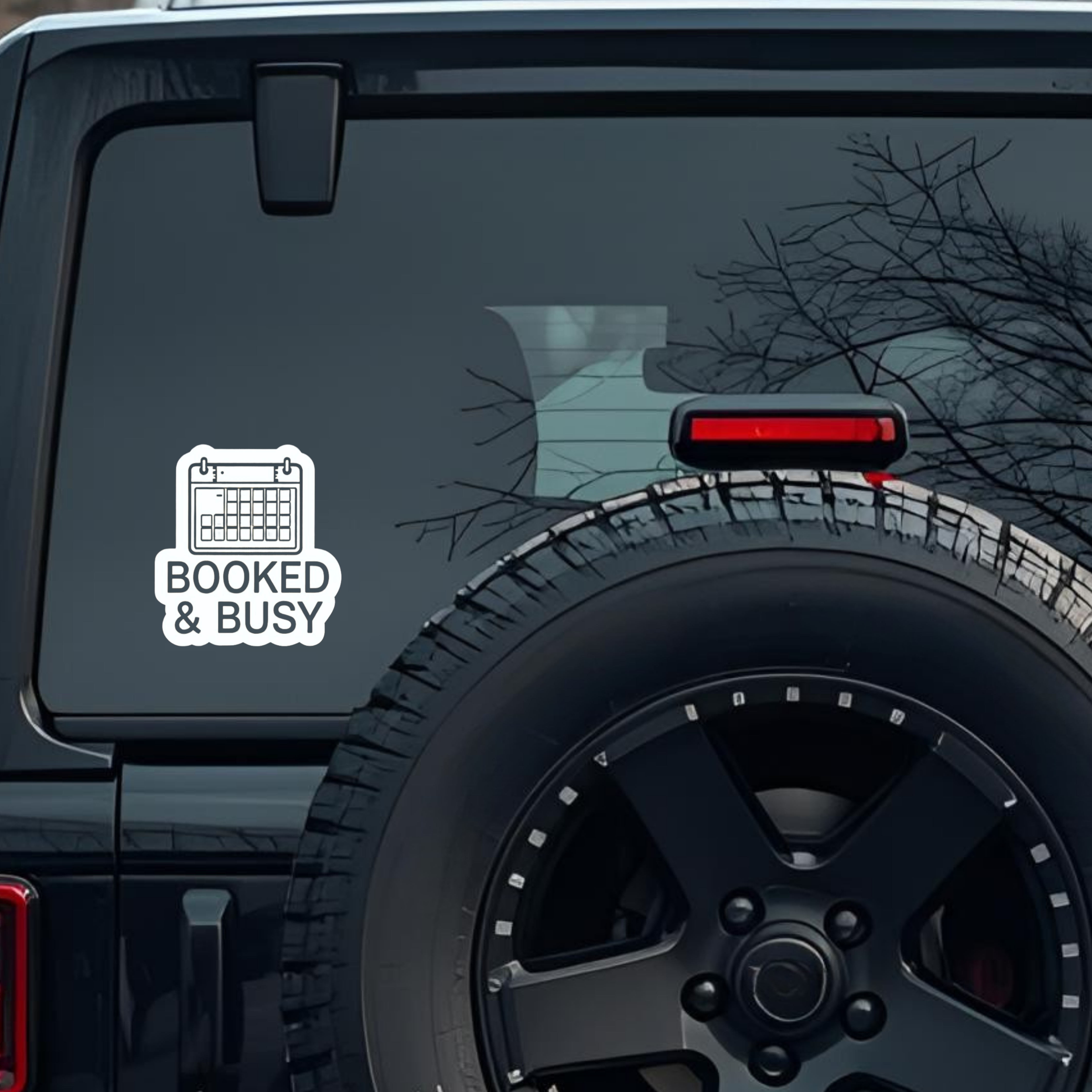 Booked & Busy. Large 6 inch Premium Decal Sticker For Car Bumper Window Rear Windshield Stickers, Wa