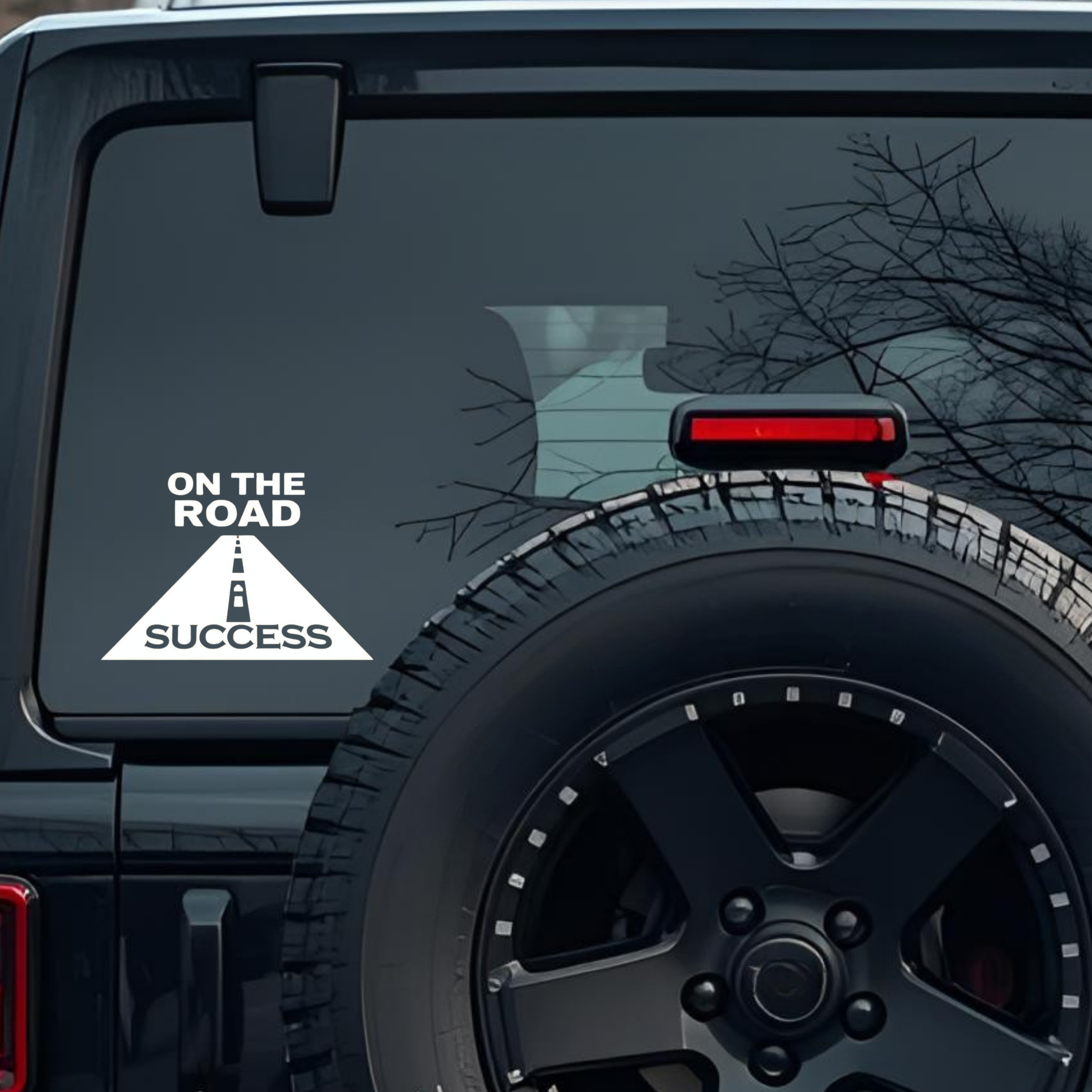 on the Road Succes Large 6 inch Premium Decal Sticker For Car Bumper Window Rear Windshield Stickers