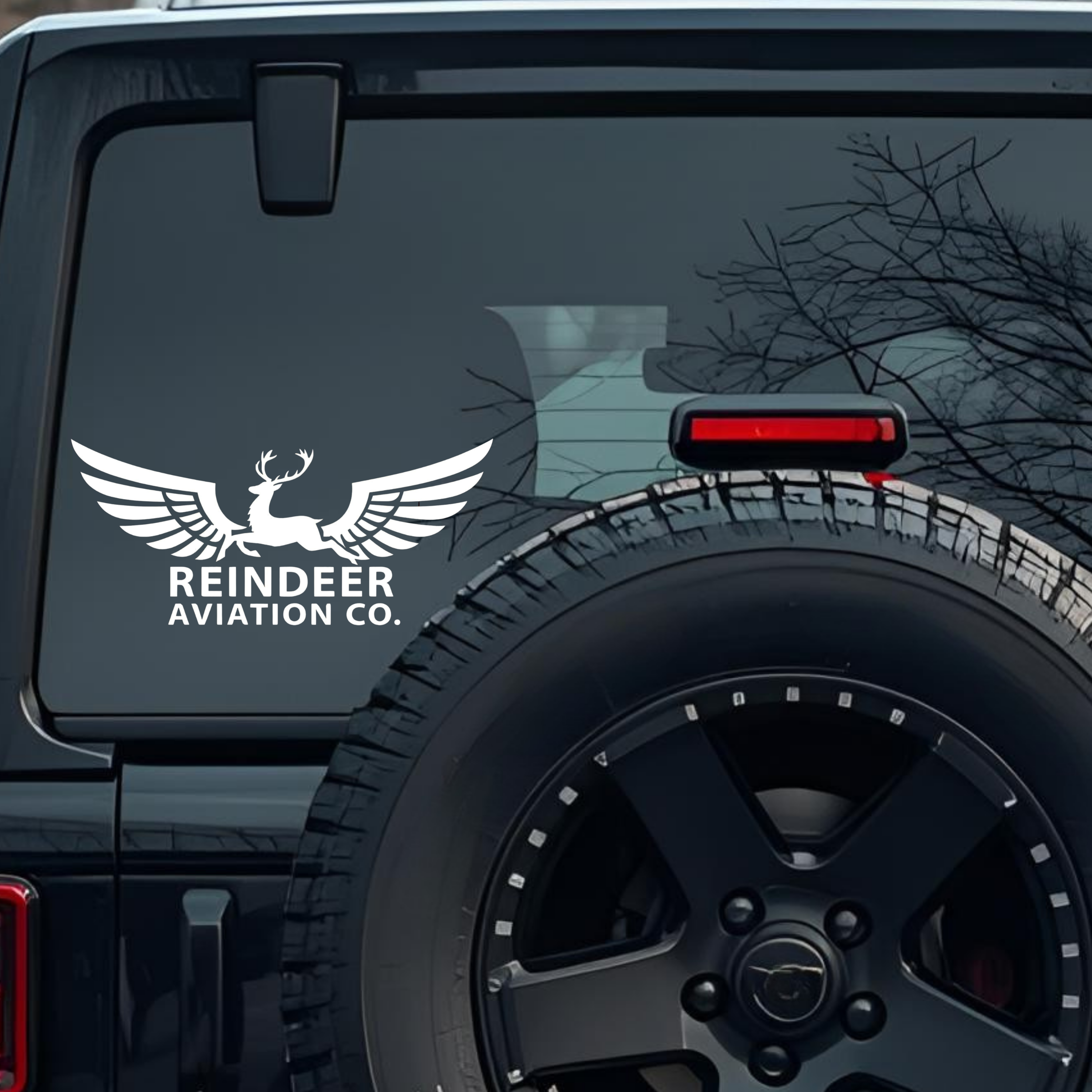Reindeer Aviation Co. Large 6 inch Premium Decal Sticker For Car Bumper Window Rear Windshield Stick
