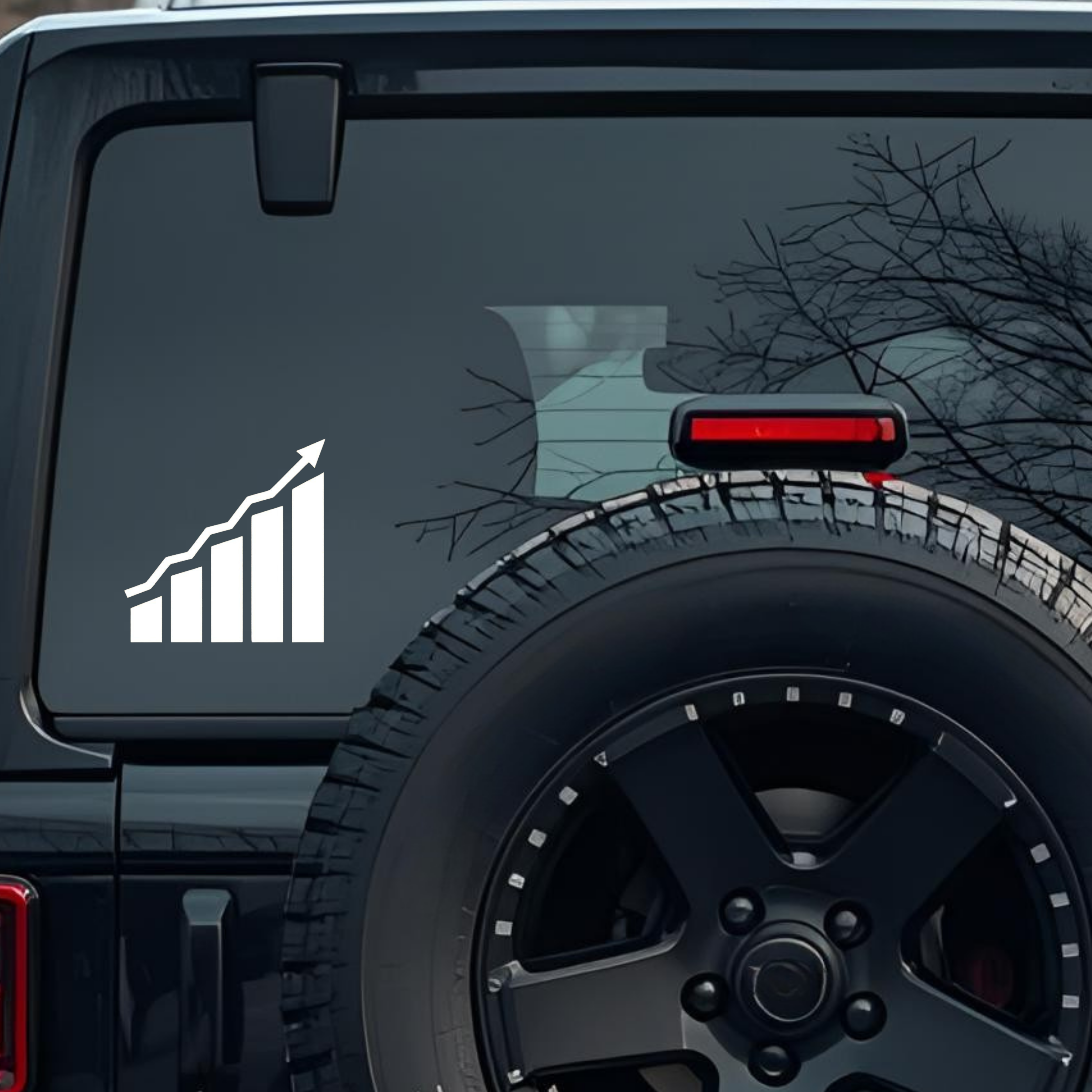Business Growth, Financial Progress, or Data Trends. Large 6 inch Premium Decal Sticker For Car Bump