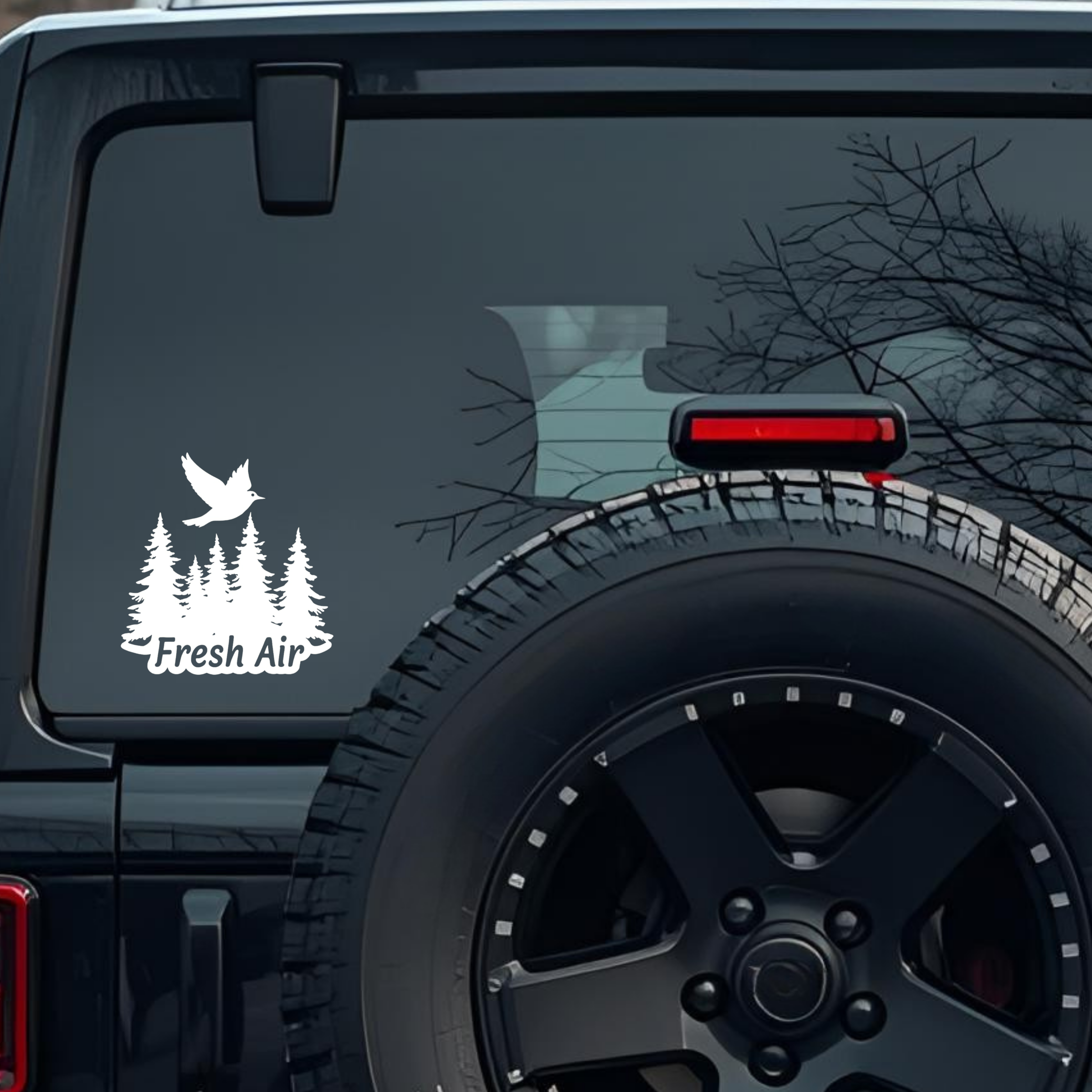 Fresh Air Large 6 inch Premium Decal Sticker For Car Bumper Window Rear Windshield Stickers, Warning
