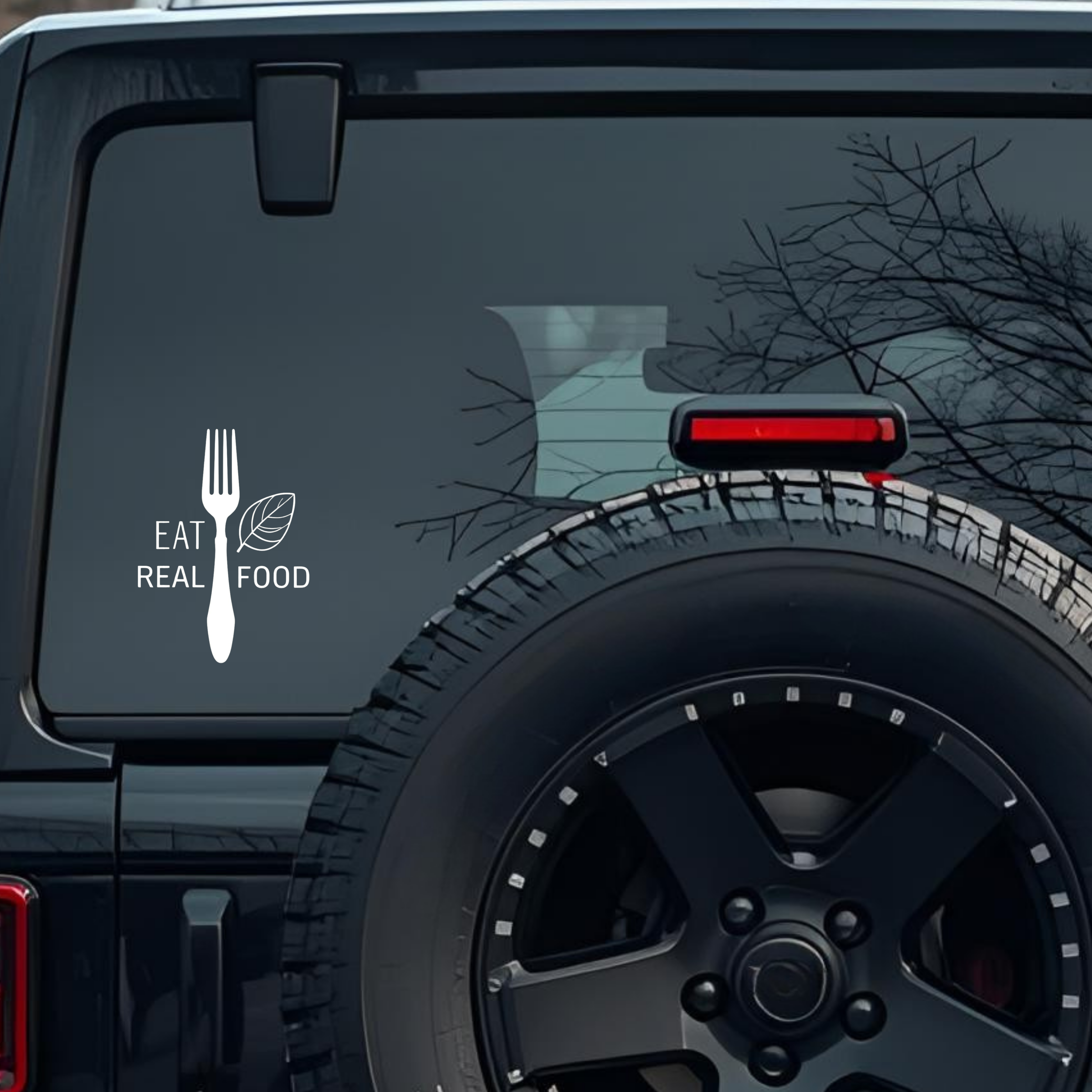 Eat Real Food Large 6 inch Premium Decal Sticker For Car Bumper Window Rear Windshield Stickers, War