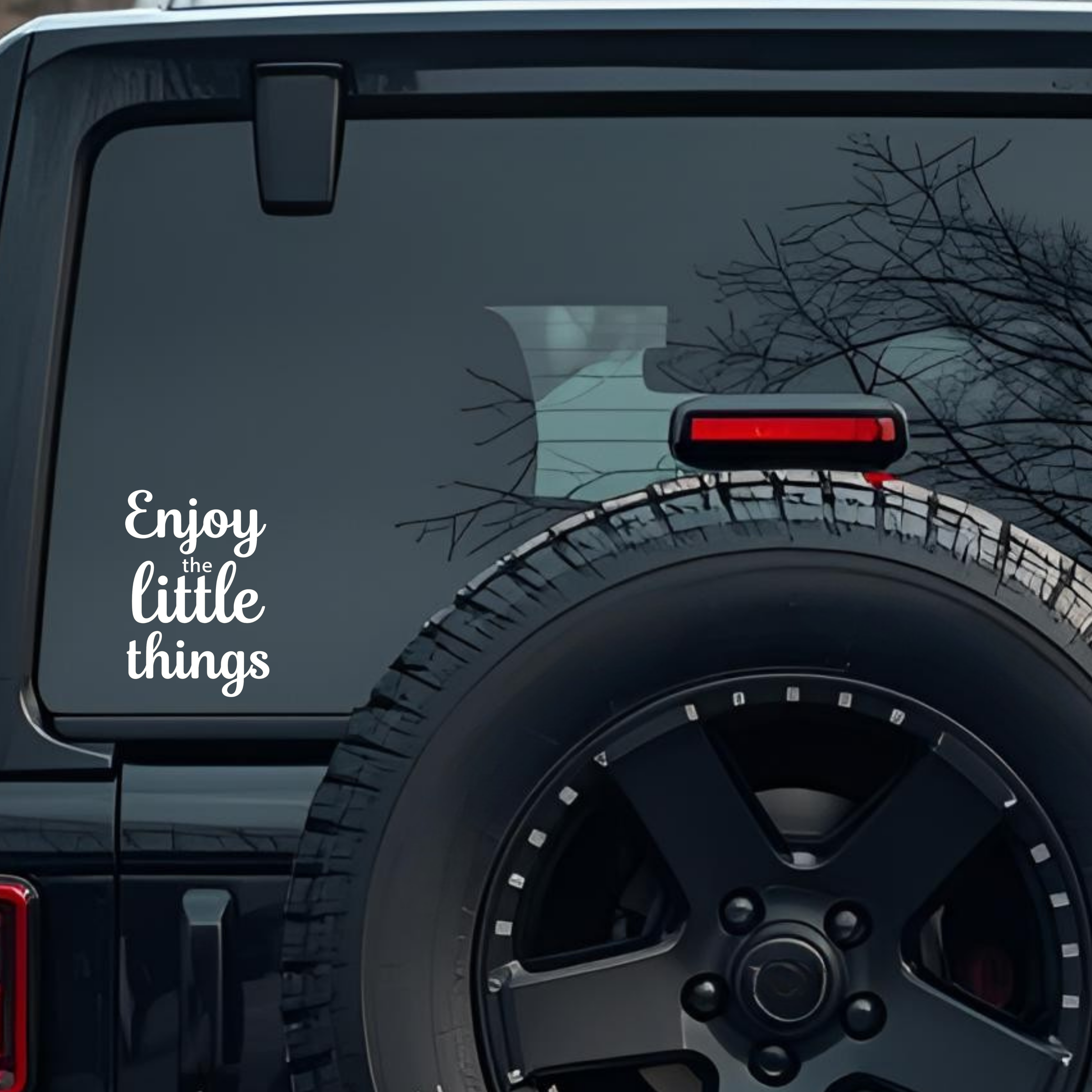 Enjoy the Little Things Large 6 inch Premium Decal Sticker For Car Bumper Window Rear Windshield Sti
