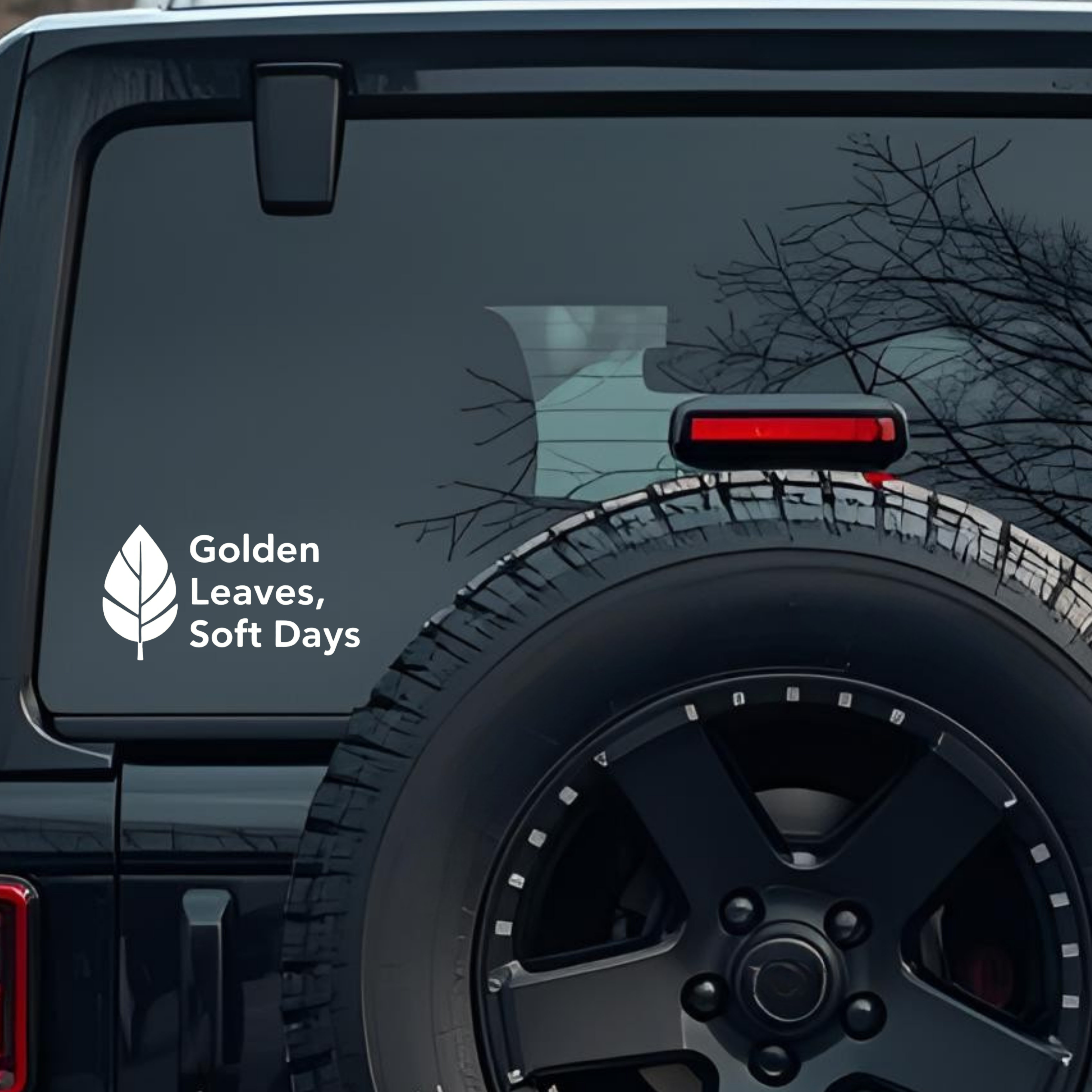 Golden Leaves, Soft Days Large 6 inch Premium Decal Sticker For Car Bumper Window Rear Windshield St