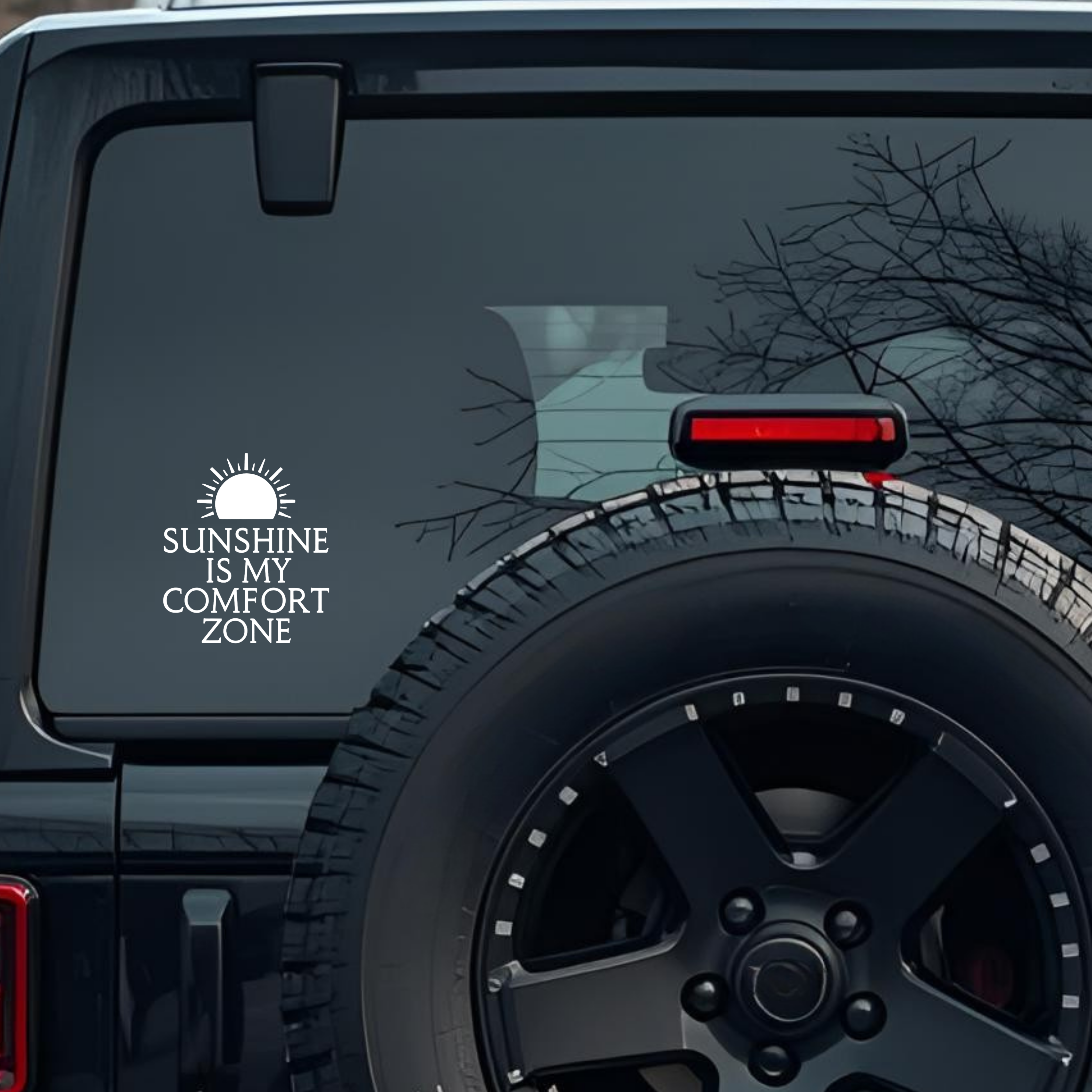 Sunshine Is My Comfort Zone Large 6 inch Premium Decal Sticker For Car Bumper Window Rear Windshield