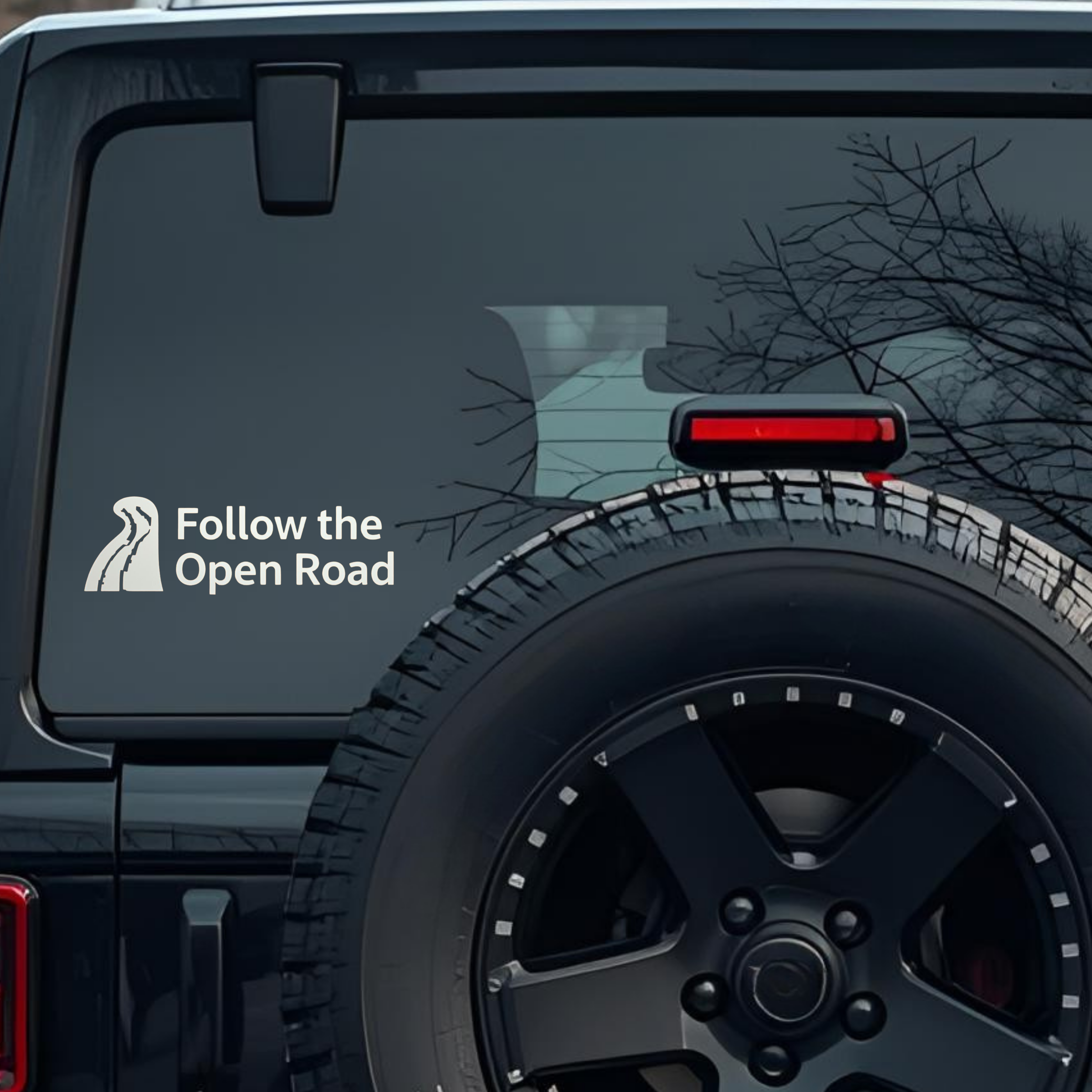 Follow the Open Road Large 6 inch Premium Decal Sticker For Car Bumper Window Rear Windshield Sticke