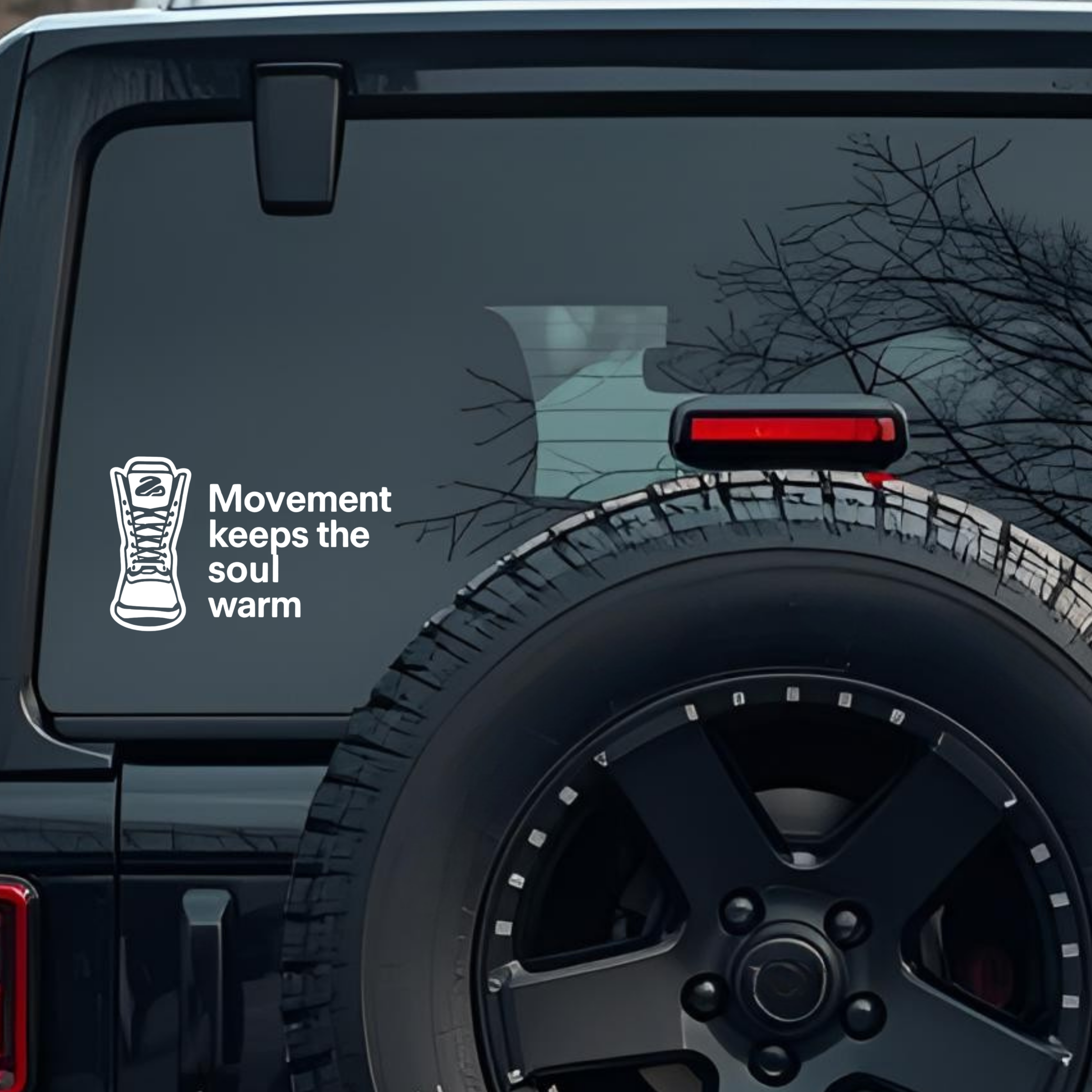 Movement Keeps the Soul Warm Large 6 inch Premium Decal Sticker For Car Bumper Window Rear Windshiel