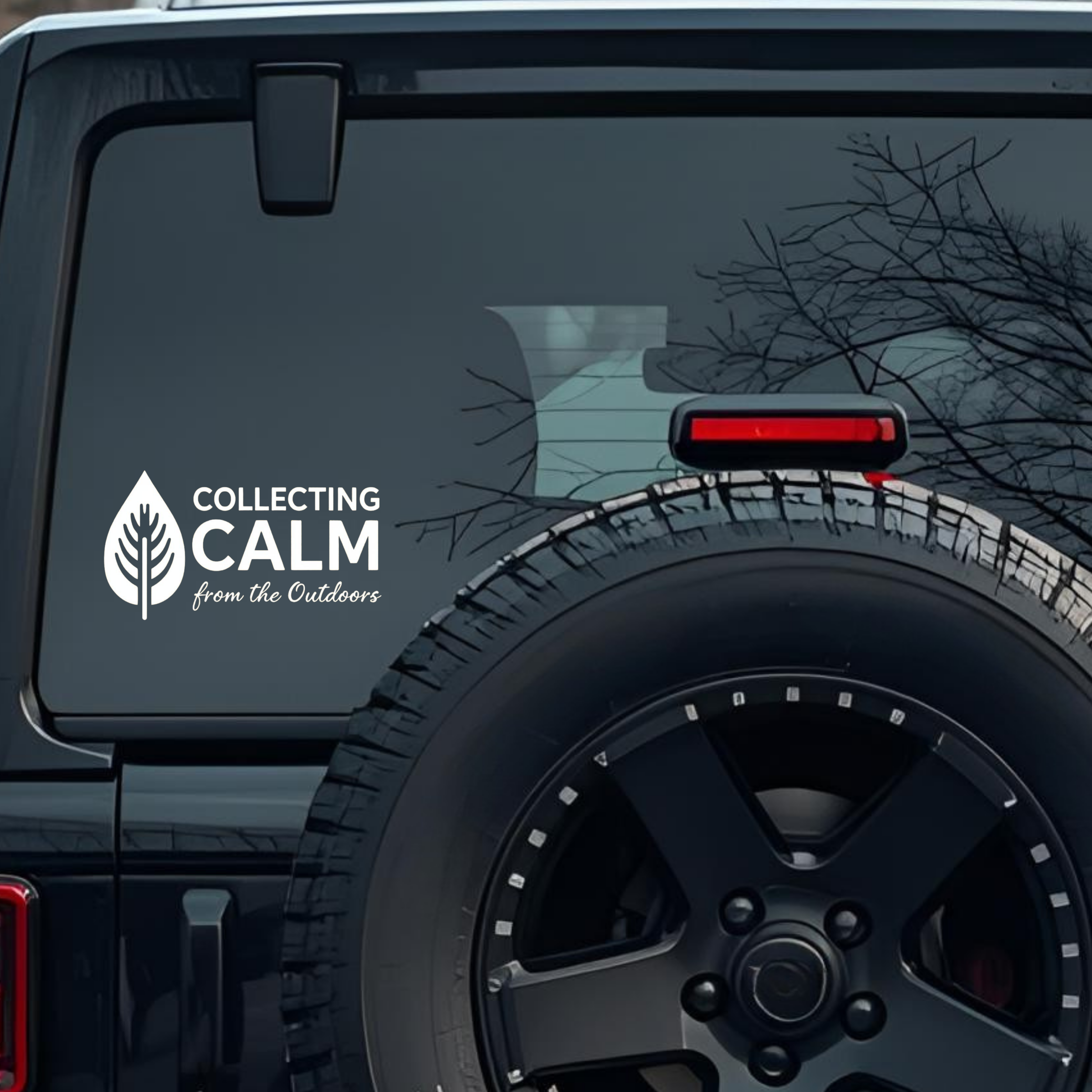 Collecting Calm from the Outdoors Large 6 inch Premium Decal Sticker For Car Bumper Window Rear Wind